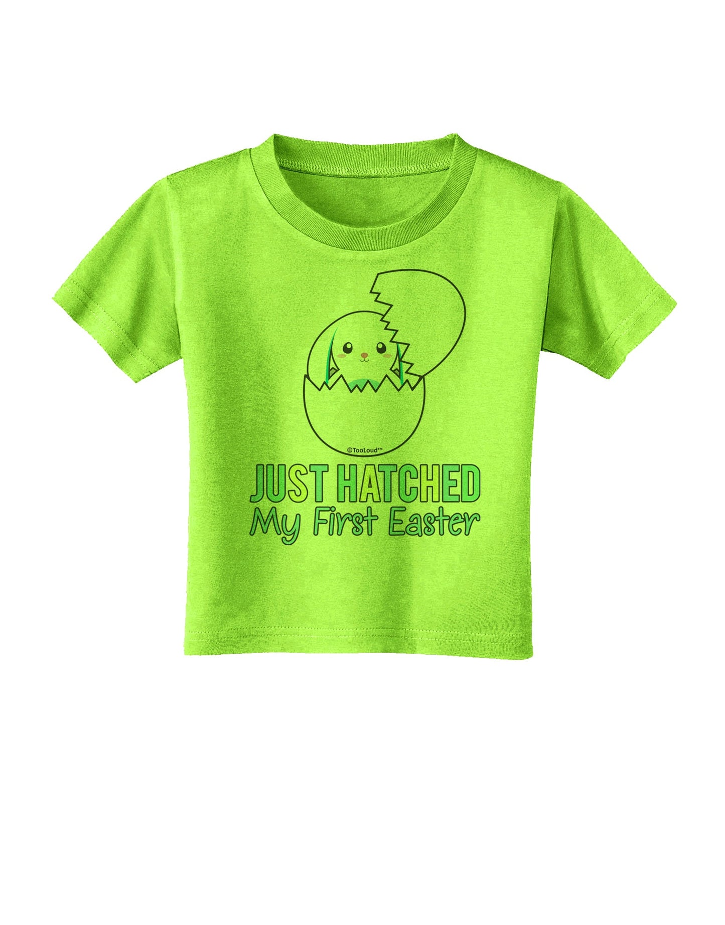Just Hatched - My First Easter - Blue Toddler T-Shirt by TooLoud-Toddler T-Shirt-TooLoud-Lime-Green-2T-Davson Sales