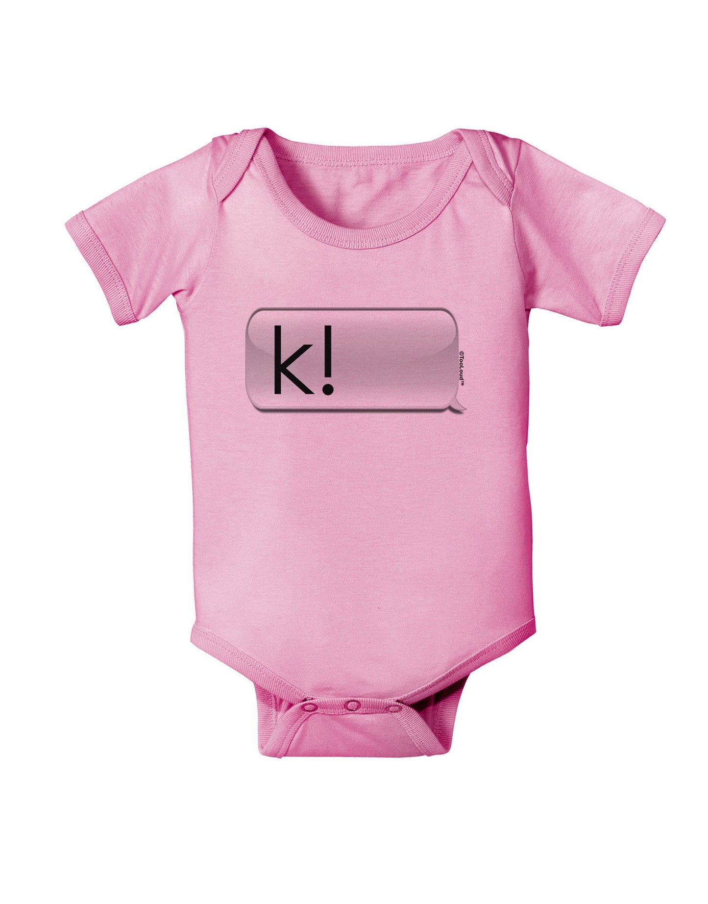 K Text Bubble Baby Romper Bodysuit-Baby Romper-TooLoud-Pink-06-Months-Davson Sales