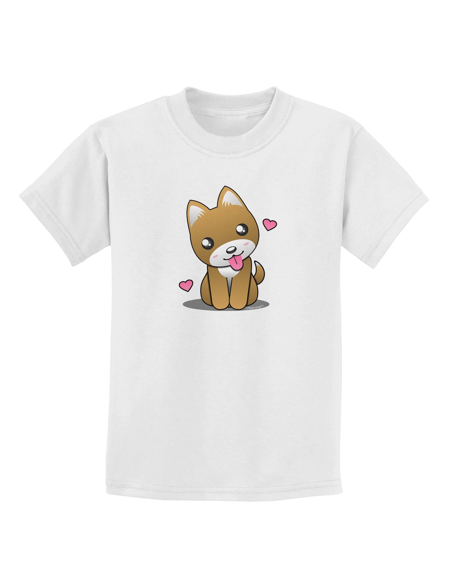 Kawaii Puppy Childrens T-Shirt-Childrens T-Shirt-TooLoud-White-X-Small-Davson Sales