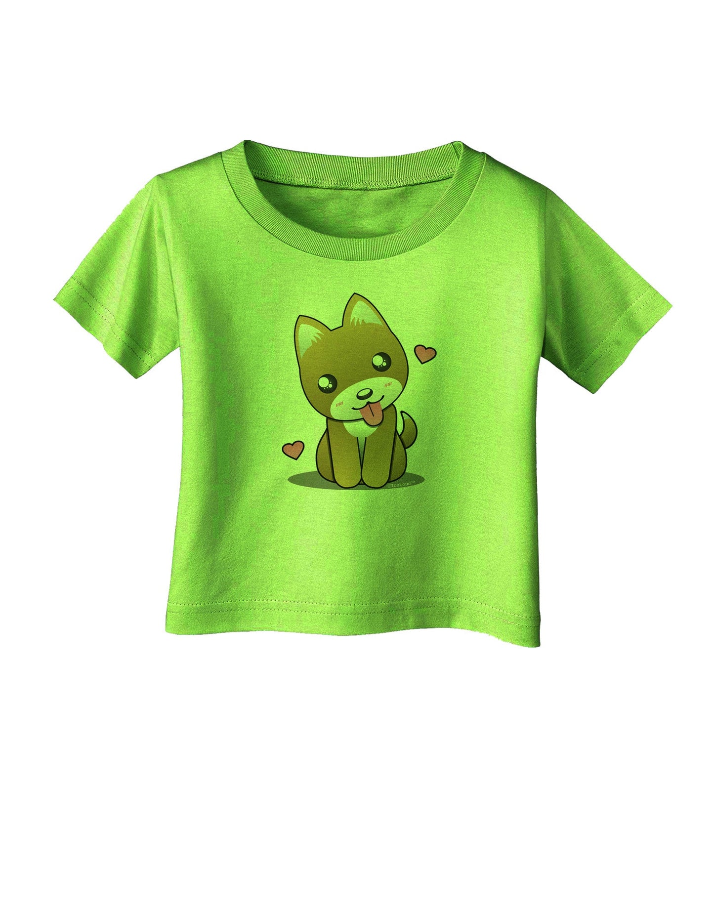 Kawaii Puppy Infant T-Shirt-Infant T-Shirt-TooLoud-Lime-Green-06-Months-Davson Sales