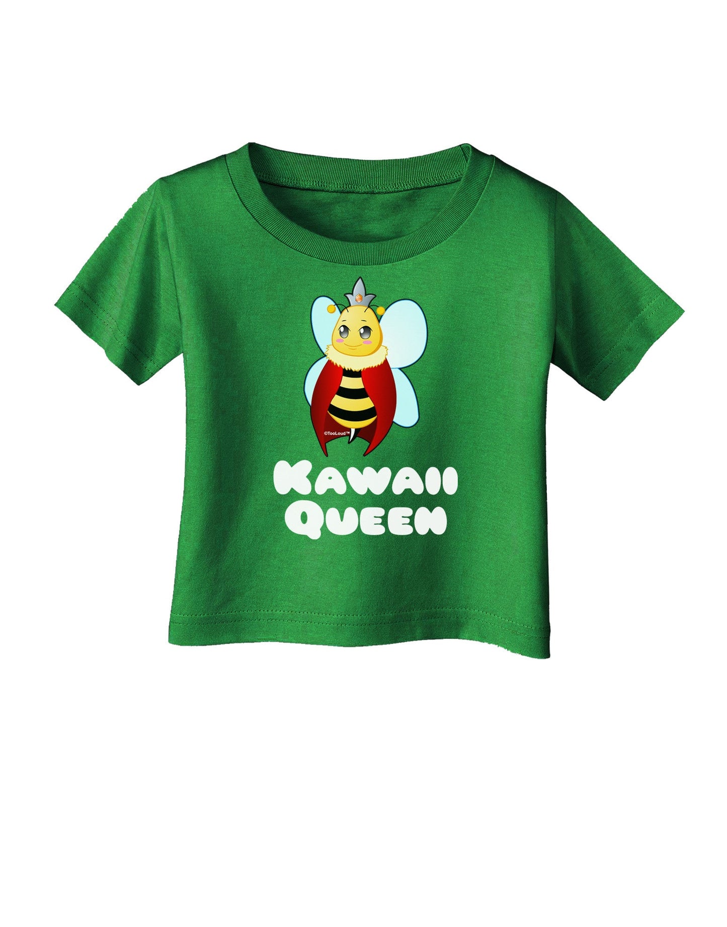 Kawaii Queen Queen Bee Infant T-Shirt Dark-Infant T-Shirt-TooLoud-Clover-Green-06-Months-Davson Sales