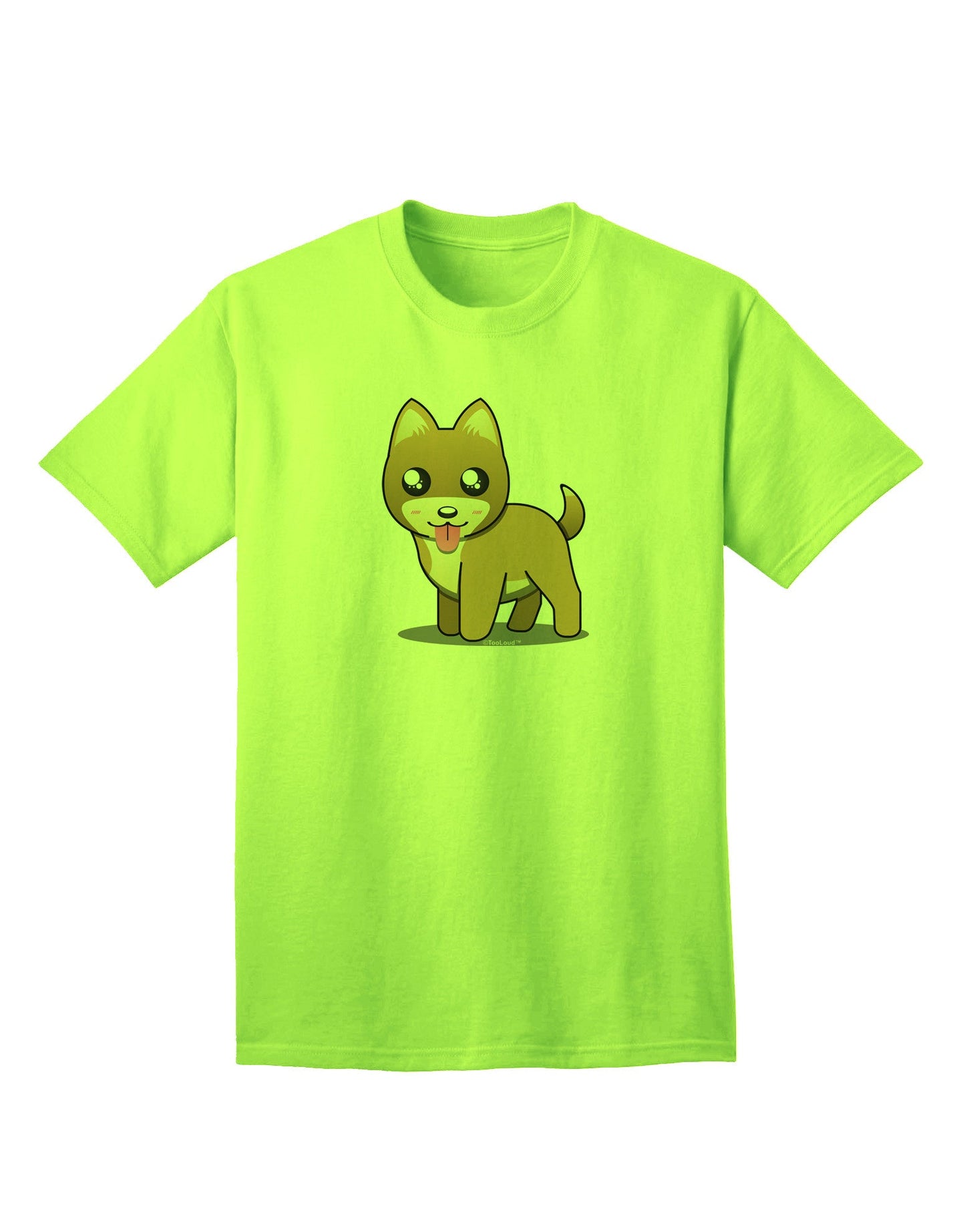 Kawaii Standing Puppy Adult T-Shirt-unisex t-shirt-TooLoud-Neon-Green-Small-Davson Sales