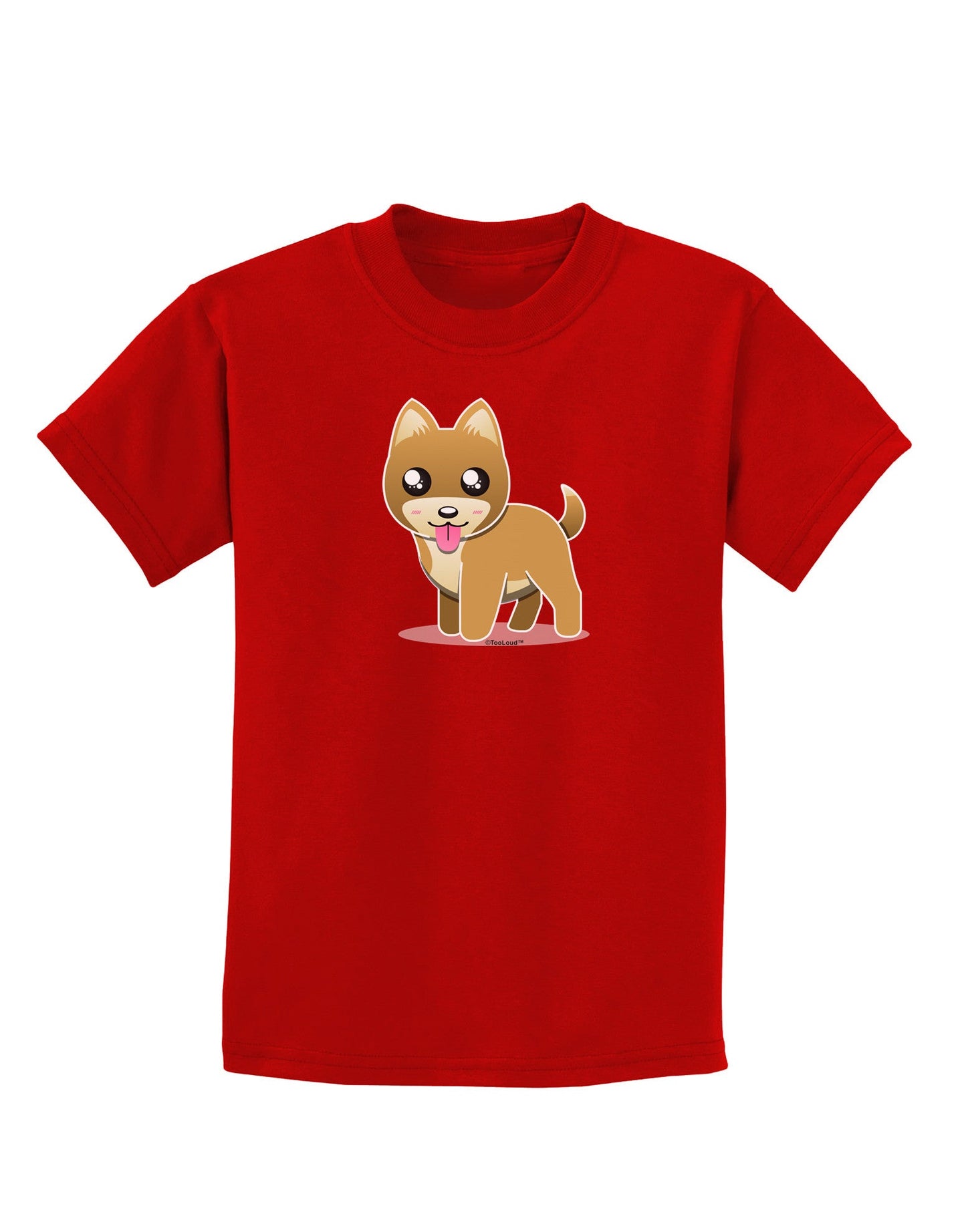 Kawaii Standing Puppy Childrens Dark T-Shirt-Childrens T-Shirt-TooLoud-Red-X-Small-Davson Sales