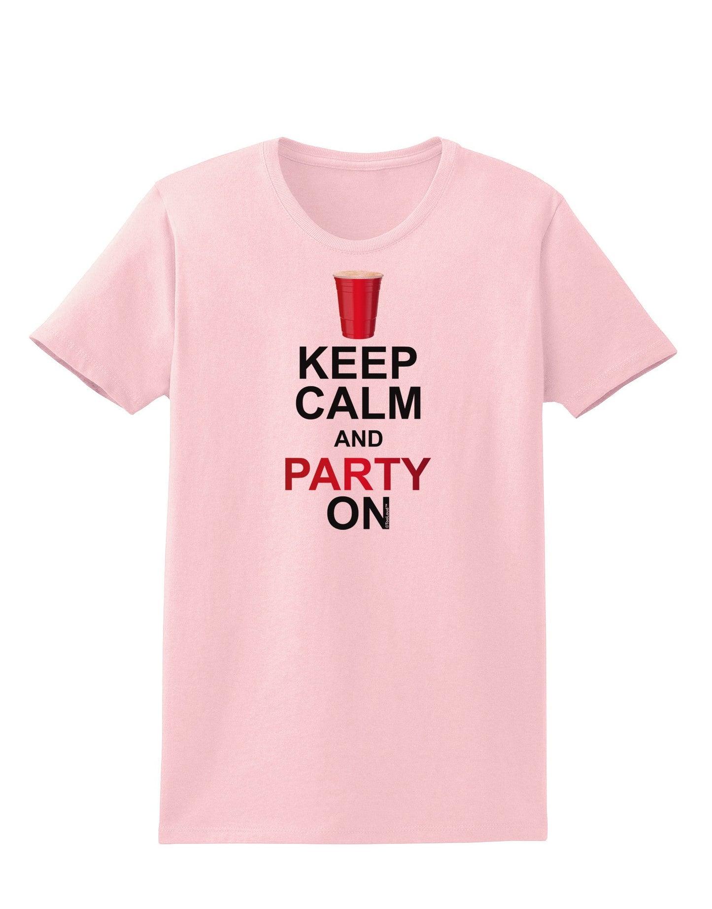 Keep Calm - Party Beer Womens T-Shirt-Womens T-Shirt-TooLoud-PalePink-X-Small-Davson Sales