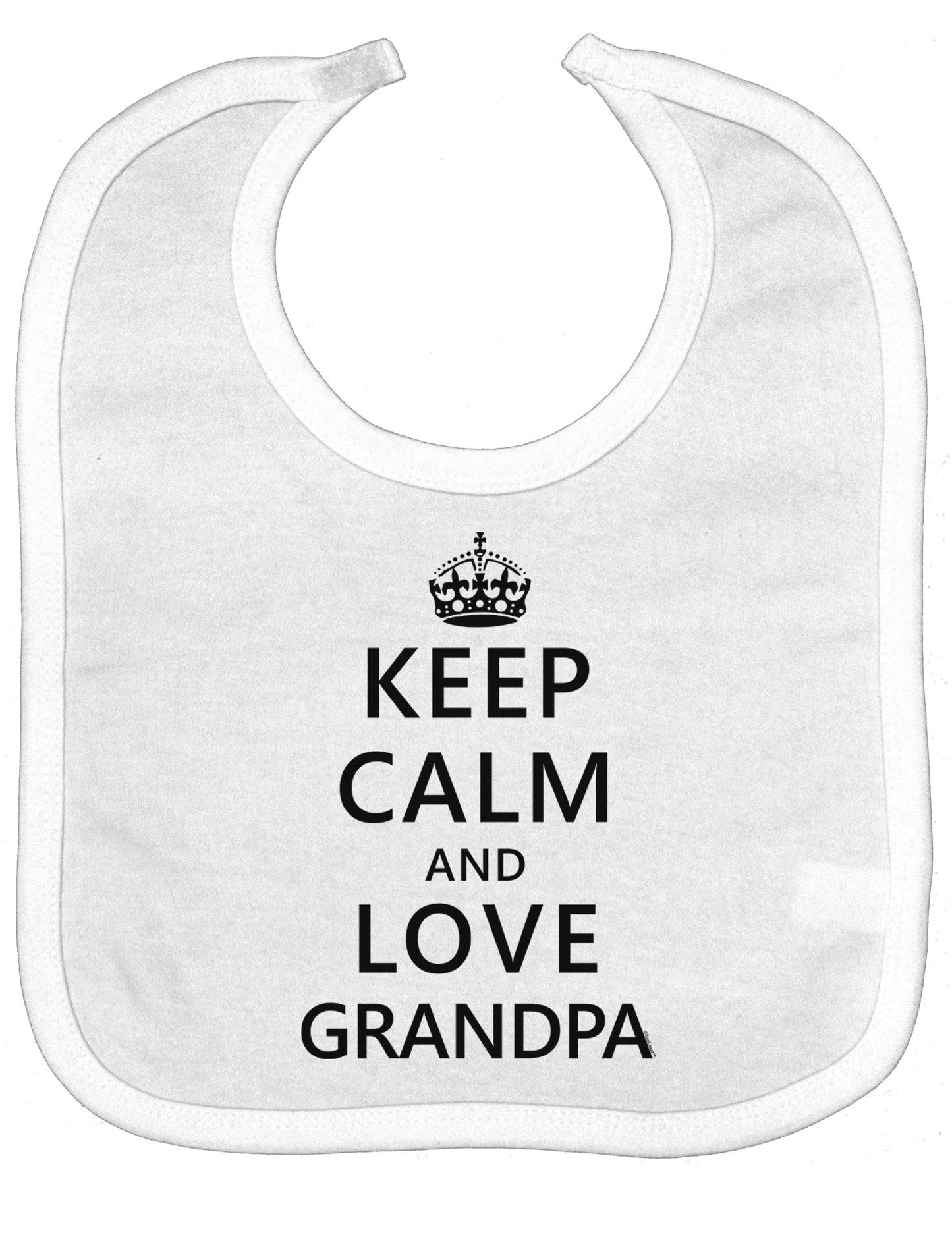Keep Calm and Love Grandpa Baby Bib