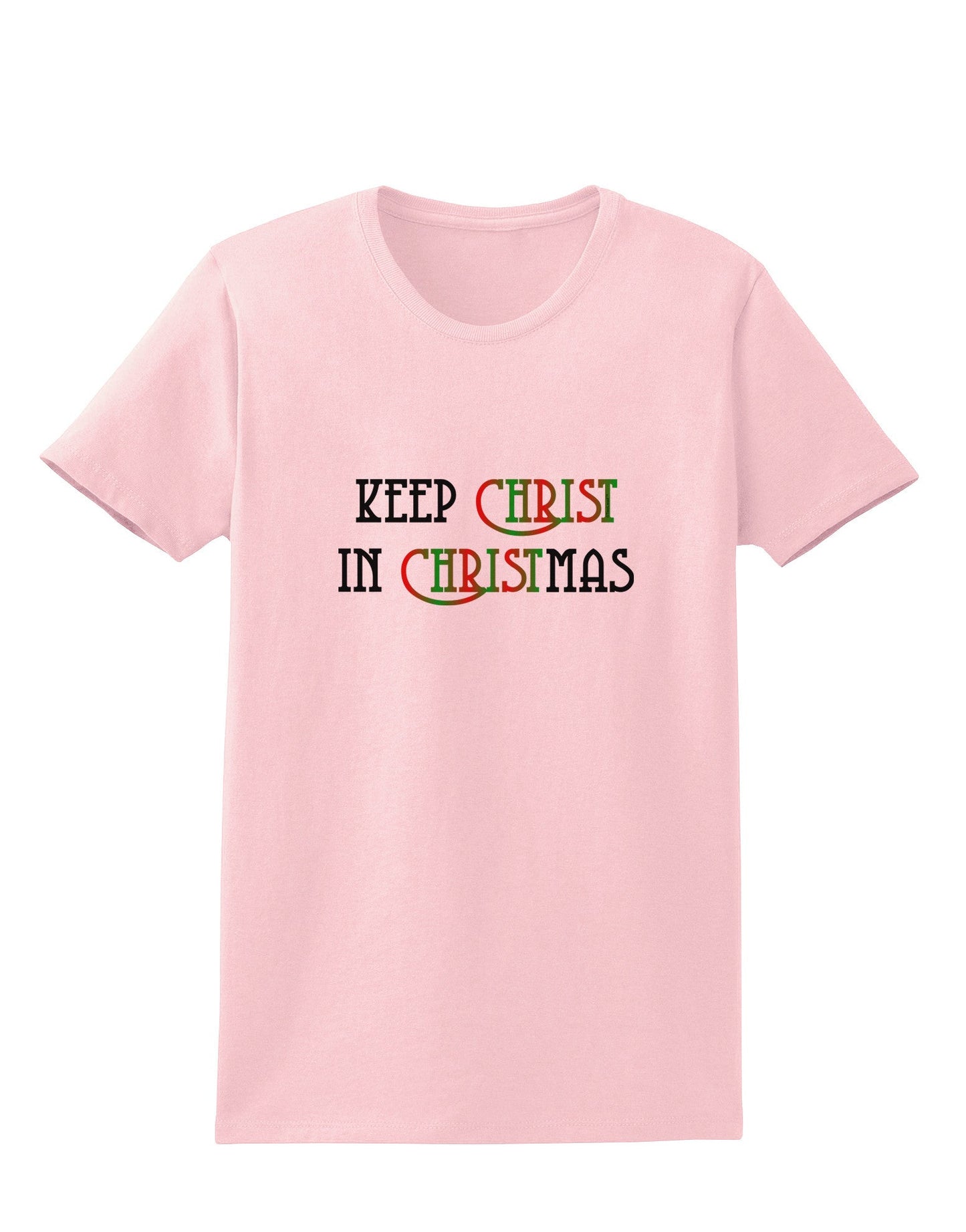 Keep Christ in Christmas Womens T-Shirt-Womens T-Shirt-TooLoud-PalePink-X-Small-Davson Sales