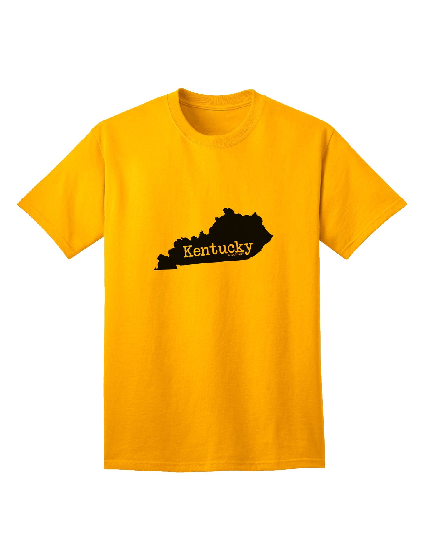 Kentucky - United States Shape Adult T-Shirt: A Stylish Addition to Your Wardrobe by TooLoud-Mens T-shirts-TooLoud-Gold-Small-Davson Sales