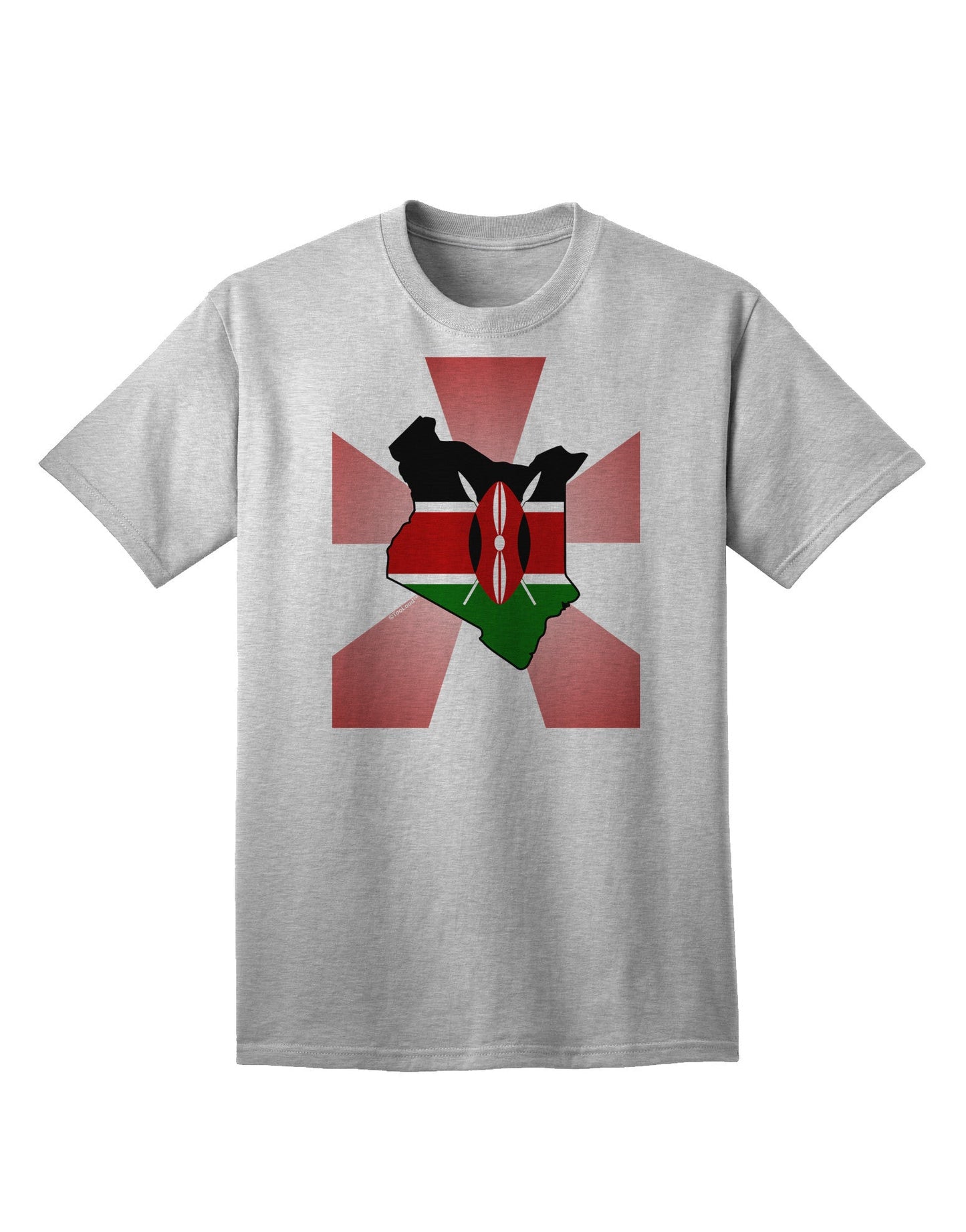 Kenya Flag Design Adult T-Shirt-Mens T-Shirt-TooLoud-AshGray-Small-Davson Sales
