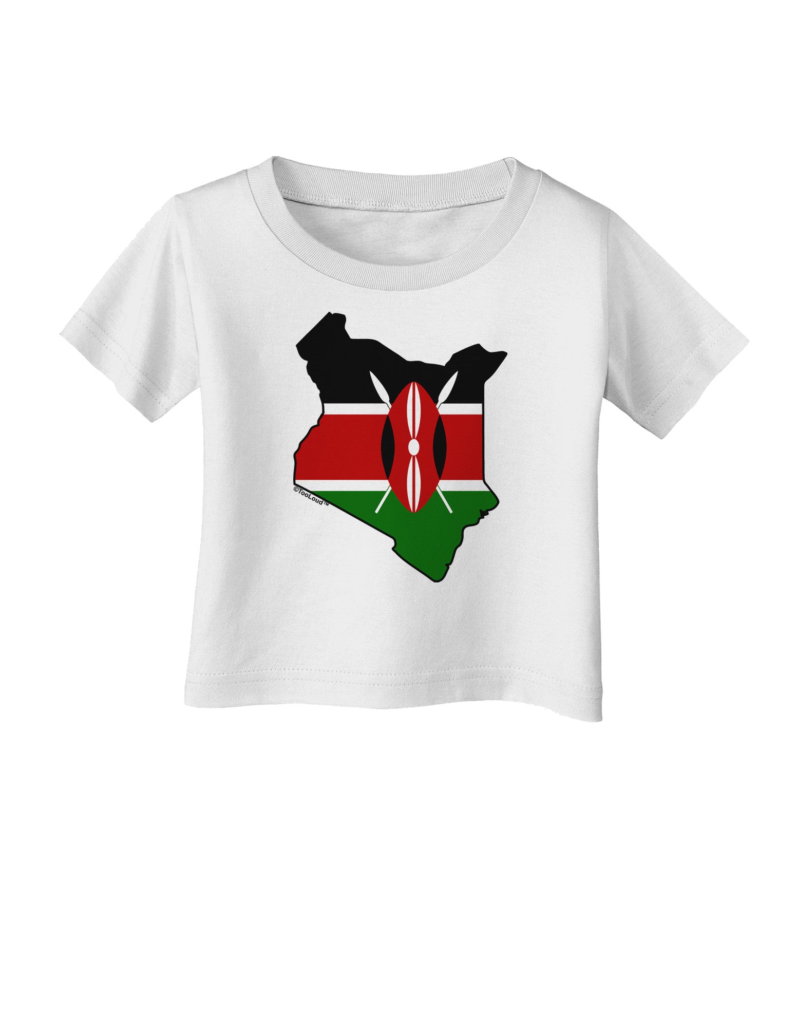 Kenya Flag Silhouette Infant T-Shirt-Infant T-Shirt-TooLoud-White-06-Months-Davson Sales