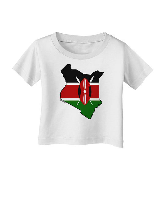 Kenya Flag Silhouette Infant T-Shirt-Infant T-Shirt-TooLoud-White-06-Months-Davson Sales