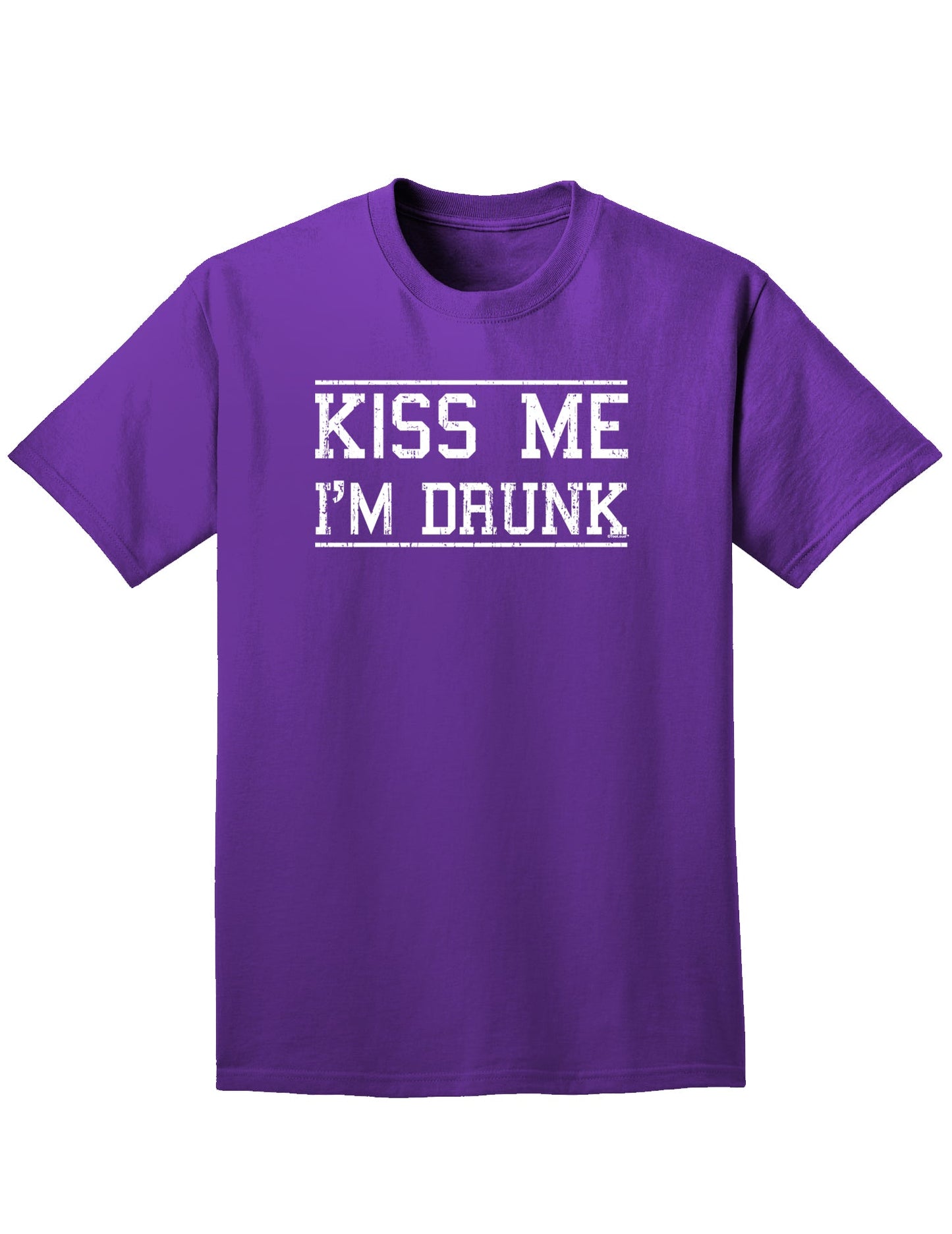 Kiss Me I'm Drunk Adult Dark T-Shirt-Mens T-Shirt-TooLoud-Purple-Small-Davson Sales
