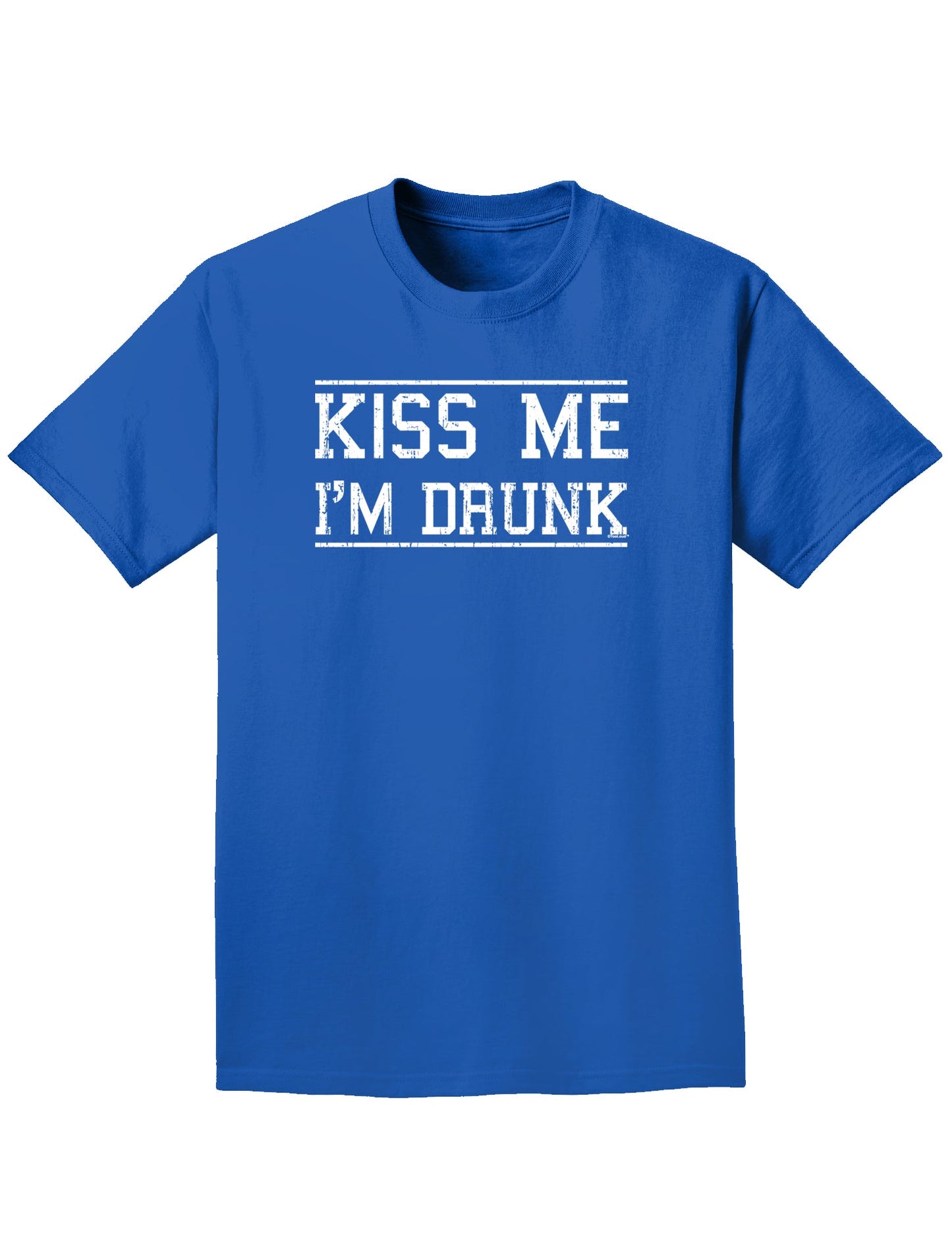 Kiss Me I'm Drunk Adult Dark T-Shirt-Mens T-Shirt-TooLoud-Royal-Blue-Small-Davson Sales