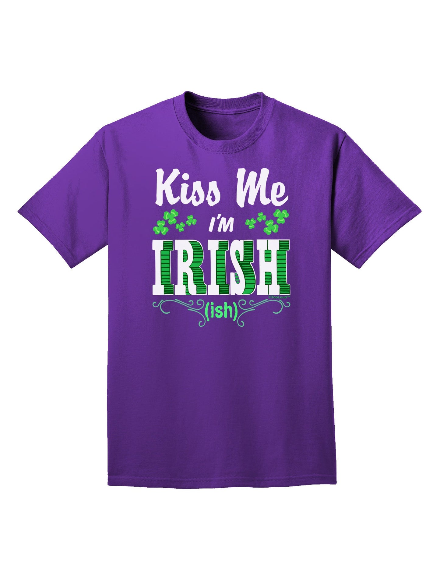Kiss Me I'm Irish-ish Adult Dark T-Shirt-Mens T-Shirt-TooLoud-Purple-Small-Davson Sales