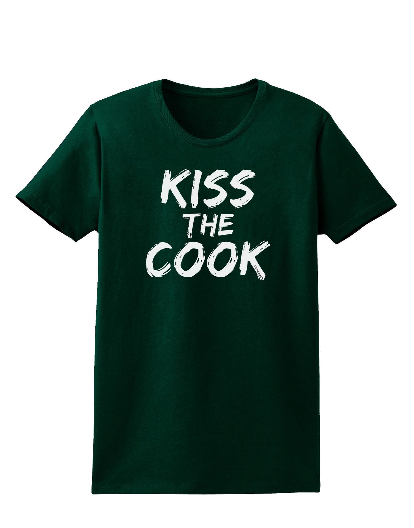 Kiss the Cook Grill Master 2 - Text Womens Dark T-Shirt-Womens T-Shirt-TooLoud-Forest-Green-Small-Davson Sales