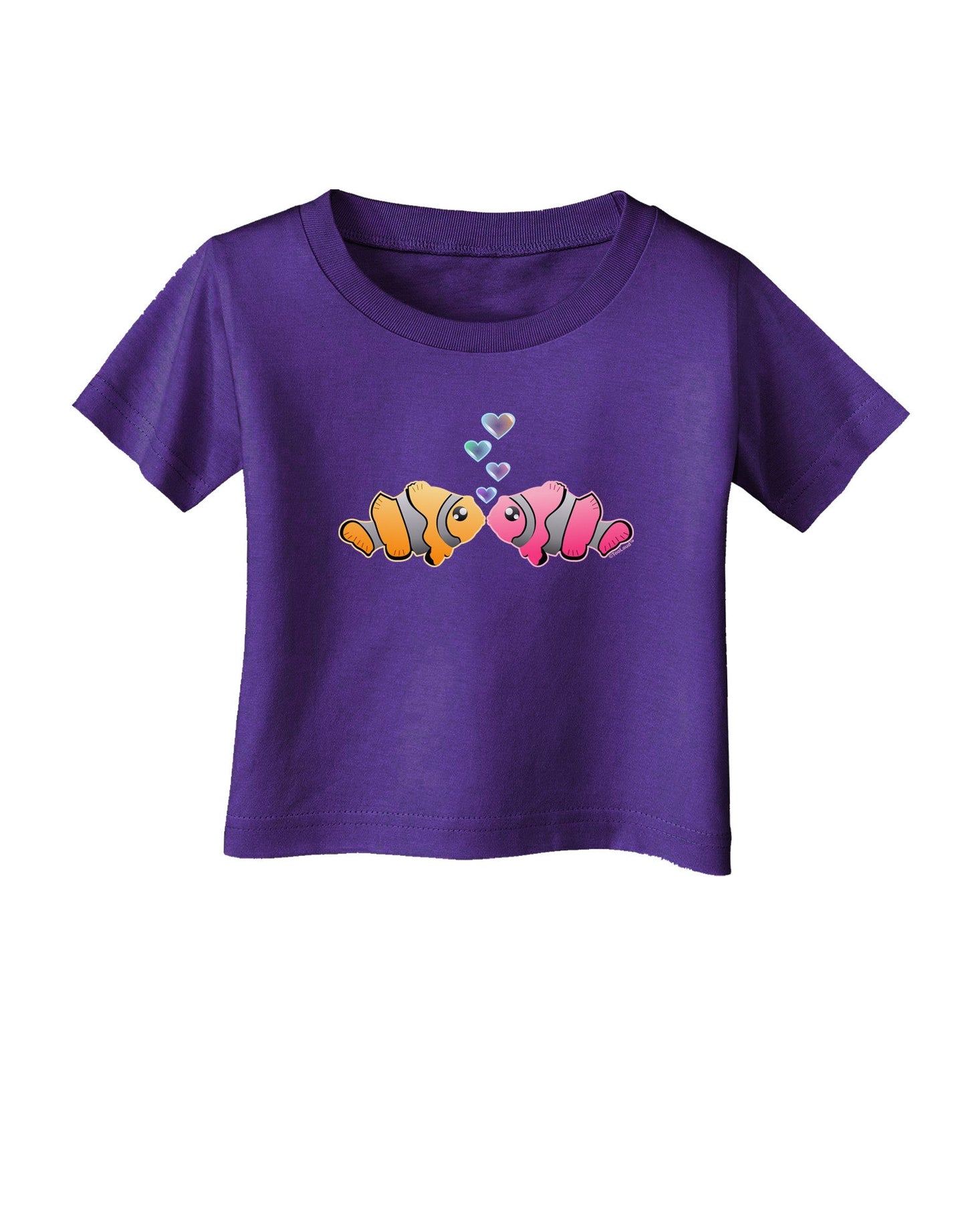 Kissy Clownfish Infant T-Shirt Dark-Infant T-Shirt-TooLoud-Purple-06-Months-Davson Sales