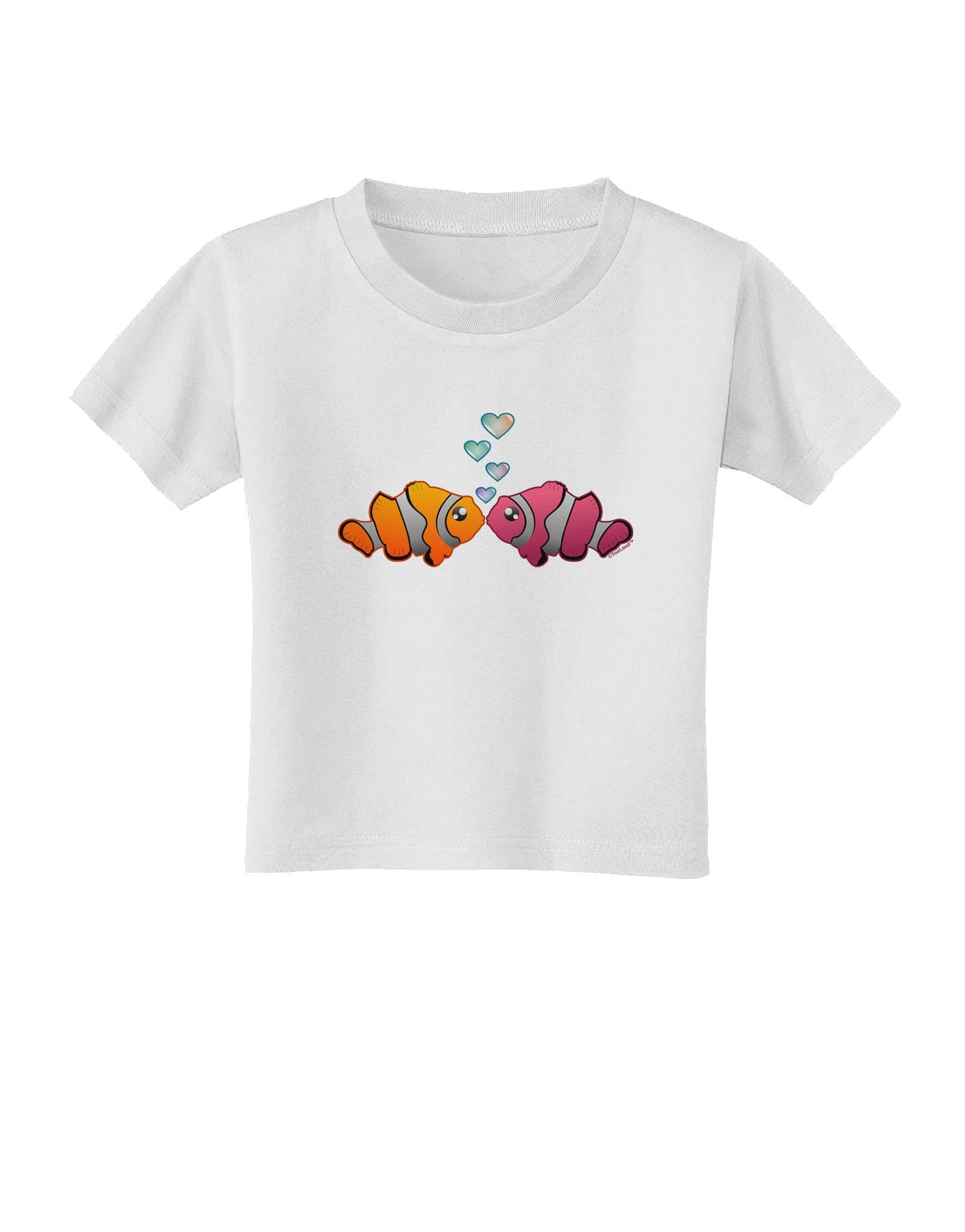 Kissy Clownfish Toddler T-Shirt-Toddler T-Shirt-TooLoud-White-2T-Davson Sales