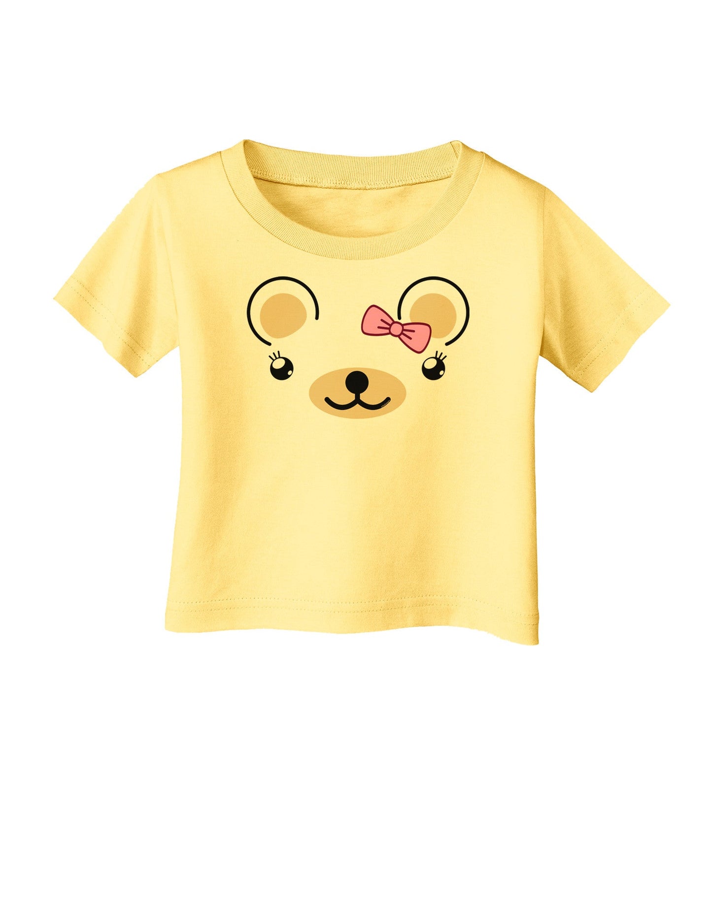 Kyu-T Ears - Beartholomea Girl Teddy Bear Infant T-Shirt-Infant T-Shirt-TooLoud-Daffodil-Yellow-06-Months-Davson Sales