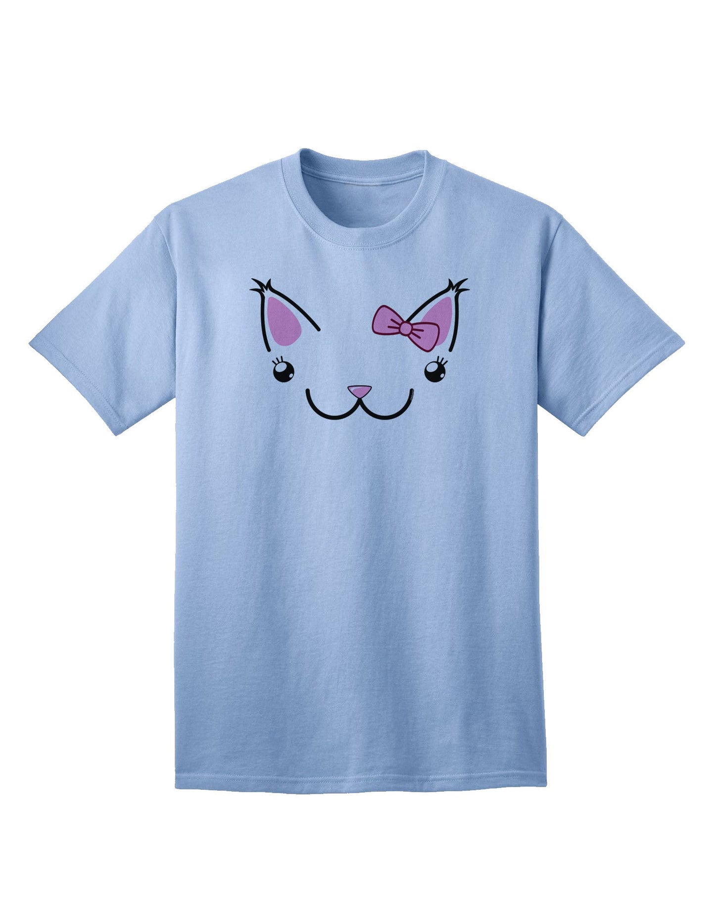 Kyu-T Ears Collection: Kawaia - The Adorable Girl Critter Adult T-Shirt for the Fashion-Forward Adult-Mens T-shirts-TooLoud-Light-Blue-Small-Davson Sales