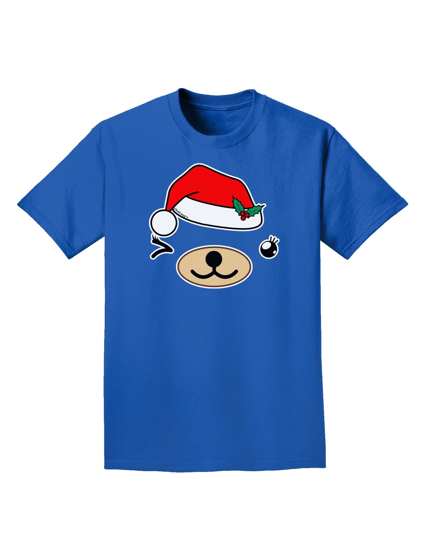 Kyu-T Face Beartholomea Santa Girl Bear Adult Dark T-Shirt-Mens T-Shirt-TooLoud-Royal-Blue-Small-Davson Sales