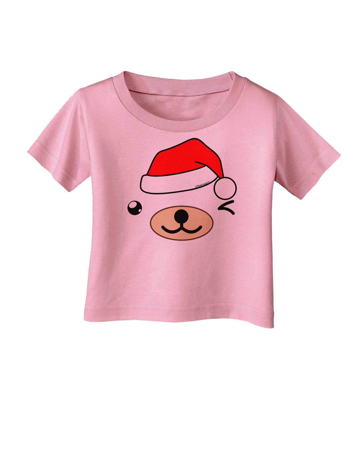Kyu-T Face Beartholomew Santa Boy Bear Infant T-Shirt-Infant T-Shirt-TooLoud-Candy-Pink-06-Months-Davson Sales
