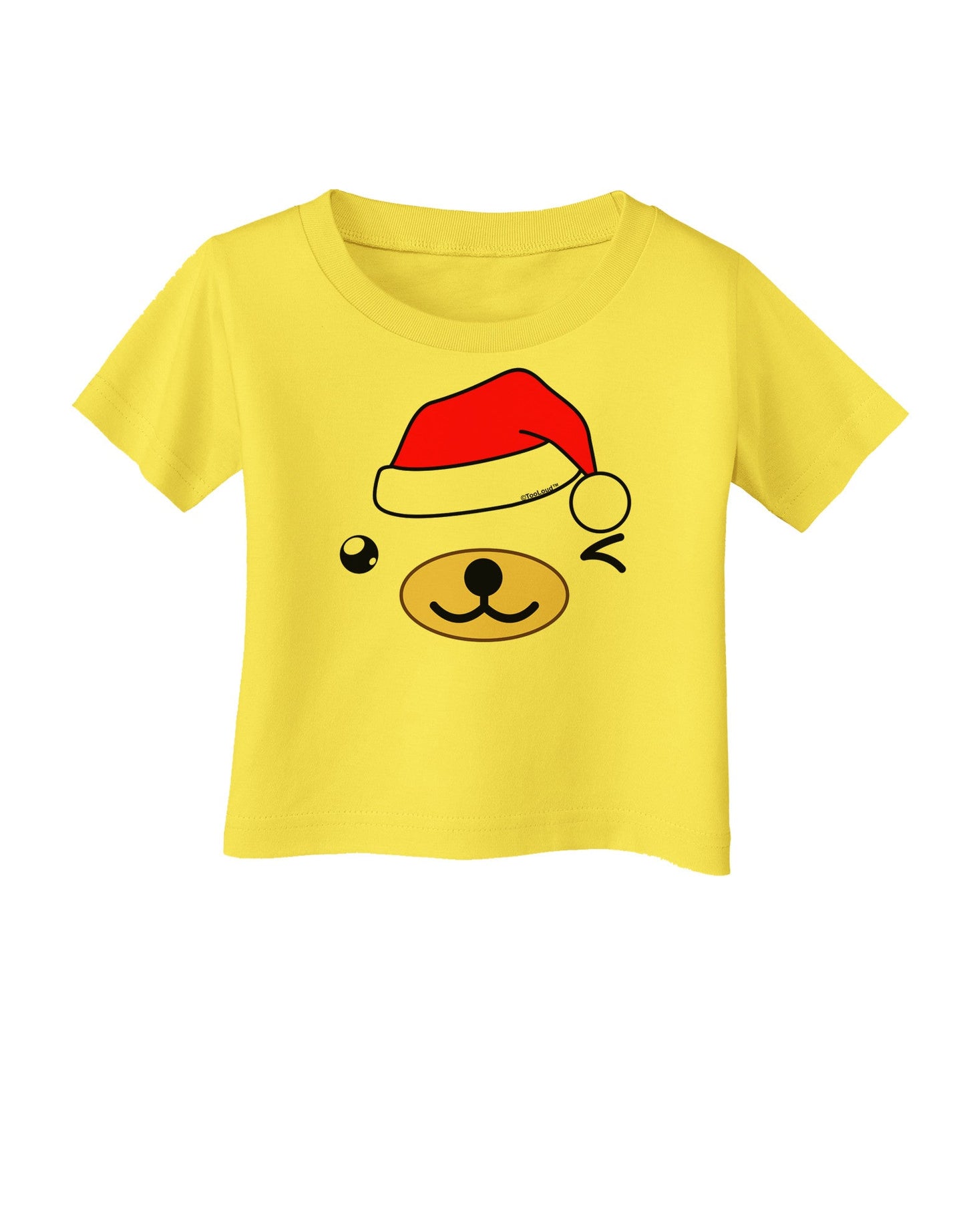 Kyu-T Face Beartholomew Santa Boy Bear Infant T-Shirt-Infant T-Shirt-TooLoud-Yellow-06-Months-Davson Sales