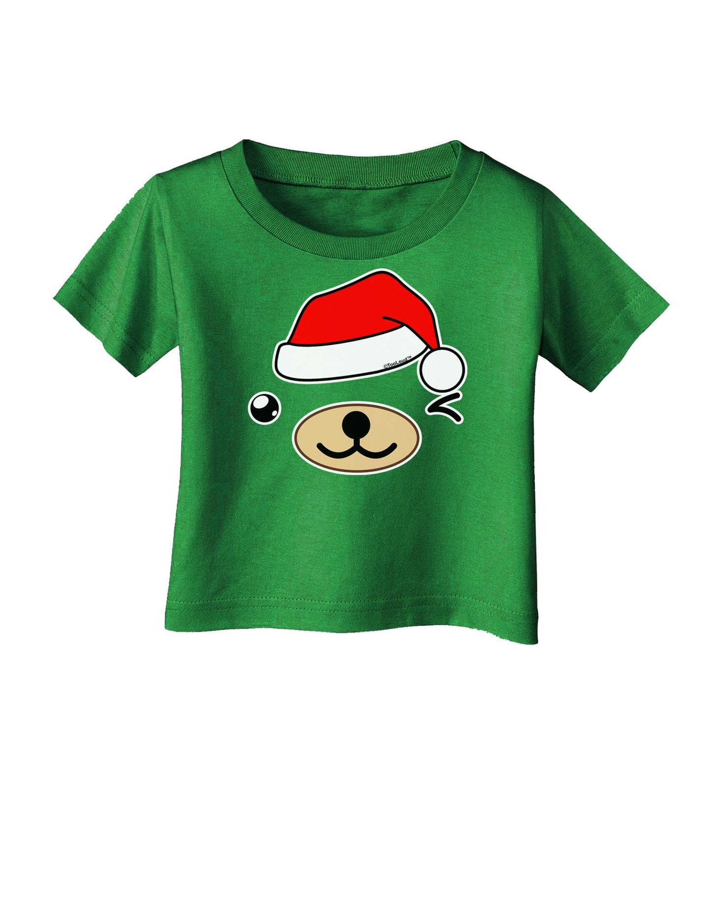 Kyu-T Face Beartholomew Santa Boy Bear Infant T-Shirt Dark-Infant T-Shirt-TooLoud-Clover-Green-06-Months-Davson Sales