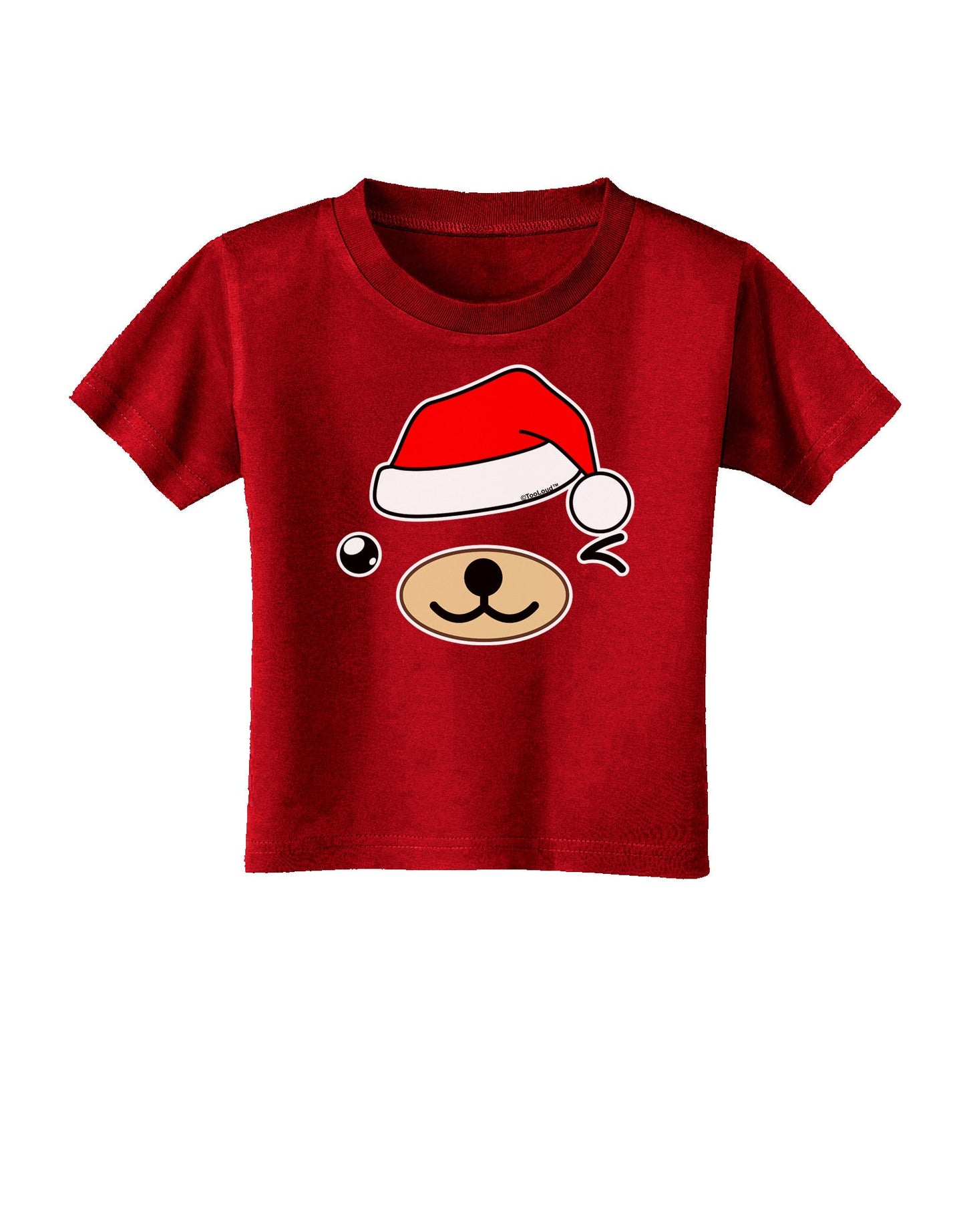 Kyu-T Face Beartholomew Santa Boy Bear Toddler T-Shirt Dark-Toddler T-Shirt-TooLoud-Red-2T-Davson Sales