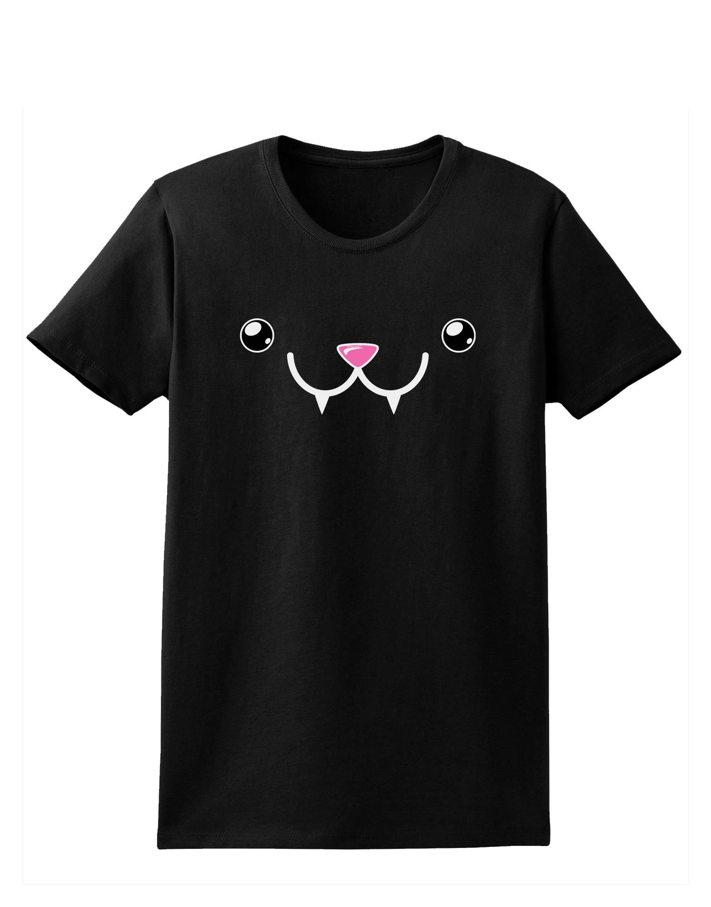 Kyu-T Face - Fangs the Vampire Bat Womens Dark T-Shirt-TooLoud-Black-X-Small-Davson Sales