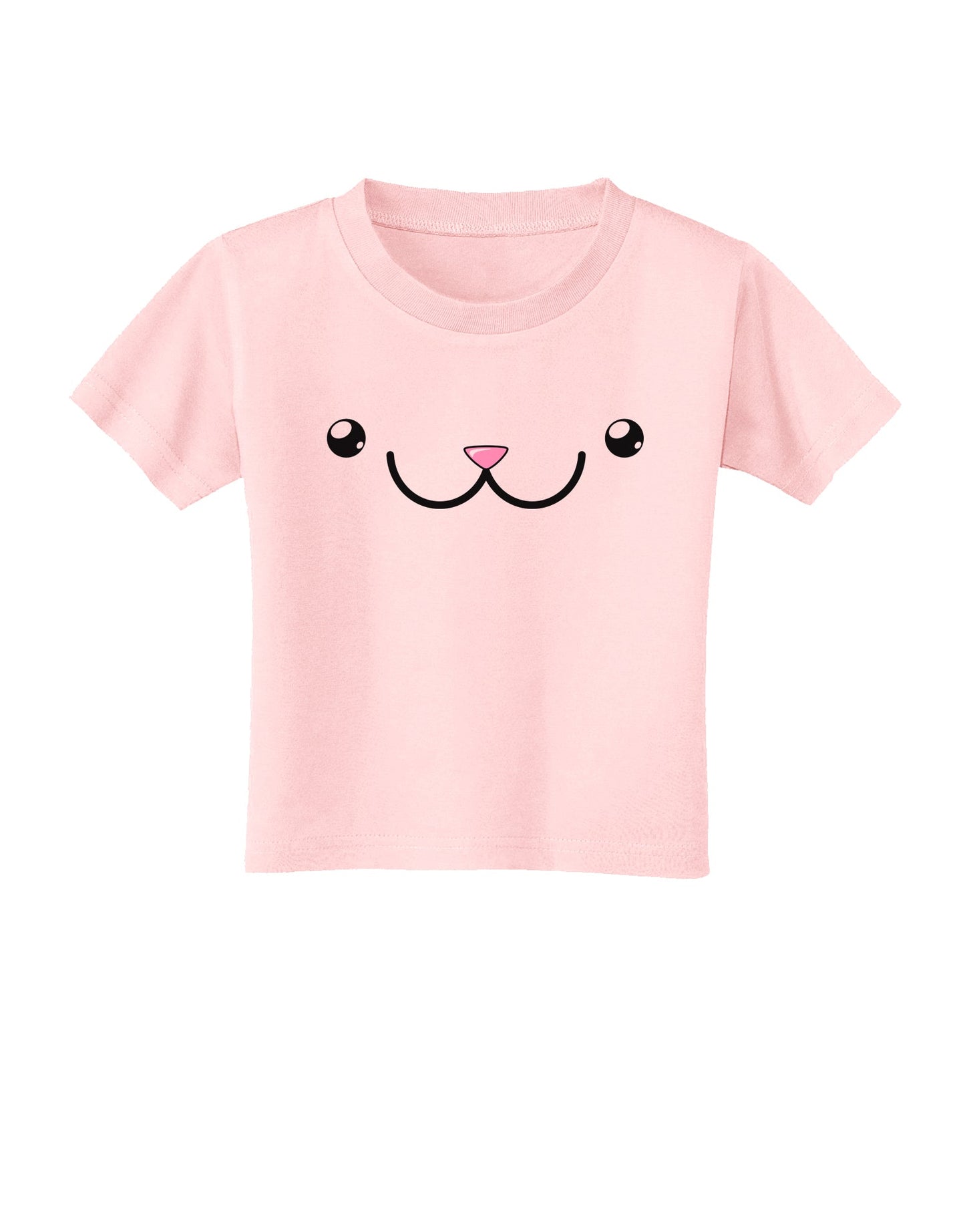 Kyu-T Face - Kawa the Cute Animal Toddler T-Shirt-Toddler T-Shirt-TooLoud-Light-Pink-2T-Davson Sales