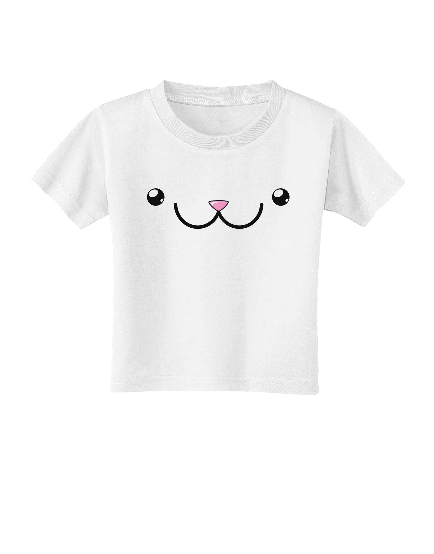 Kyu-T Face - Kawa the Cute Animal Toddler T-Shirt-Toddler T-Shirt-TooLoud-White-2T-Davson Sales