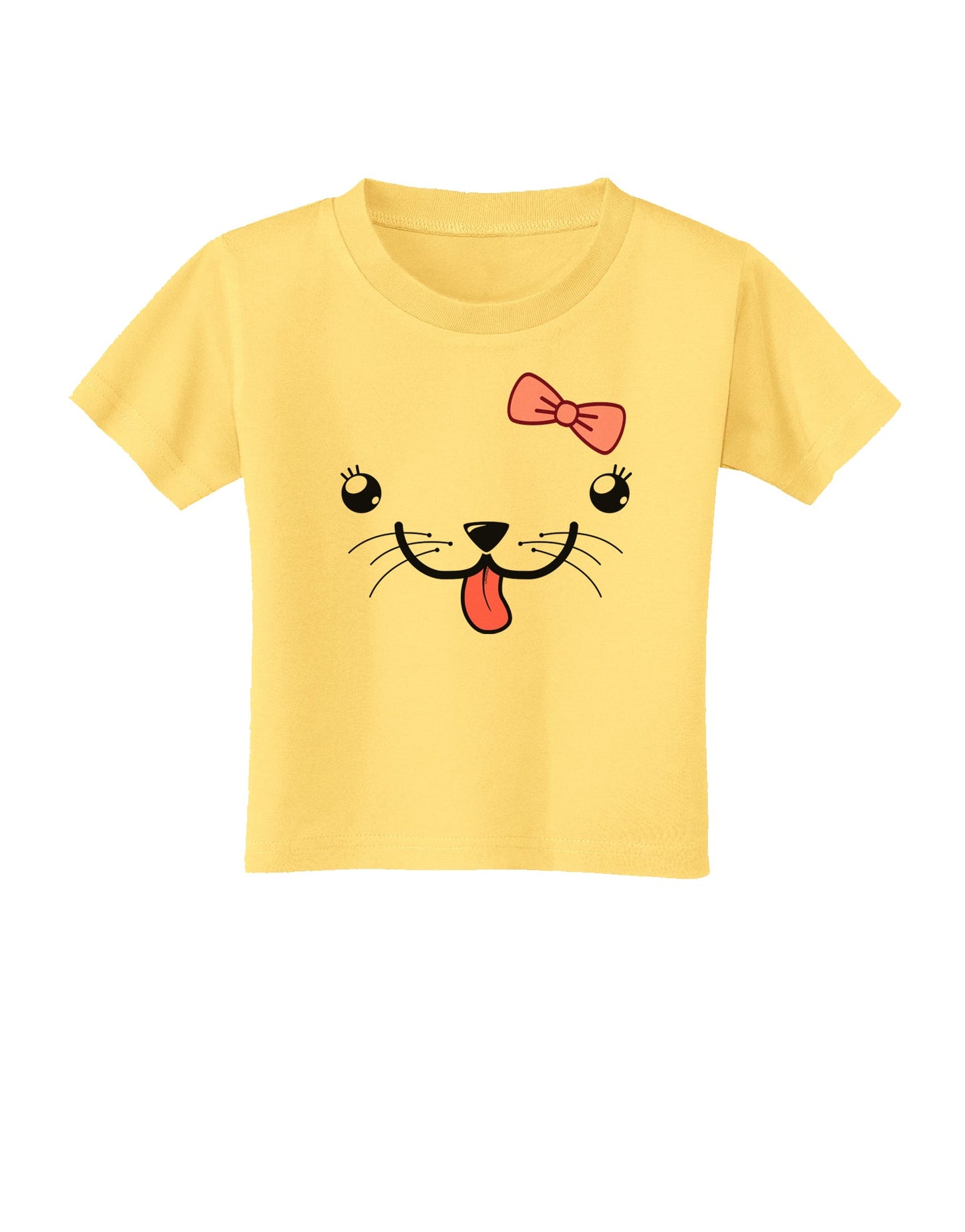 Kyu-T Face - Puppina Cute Girl Puppy Dog Toddler T-Shirt-Toddler T-Shirt-TooLoud-Daffodil-Yellow-2T-Davson Sales