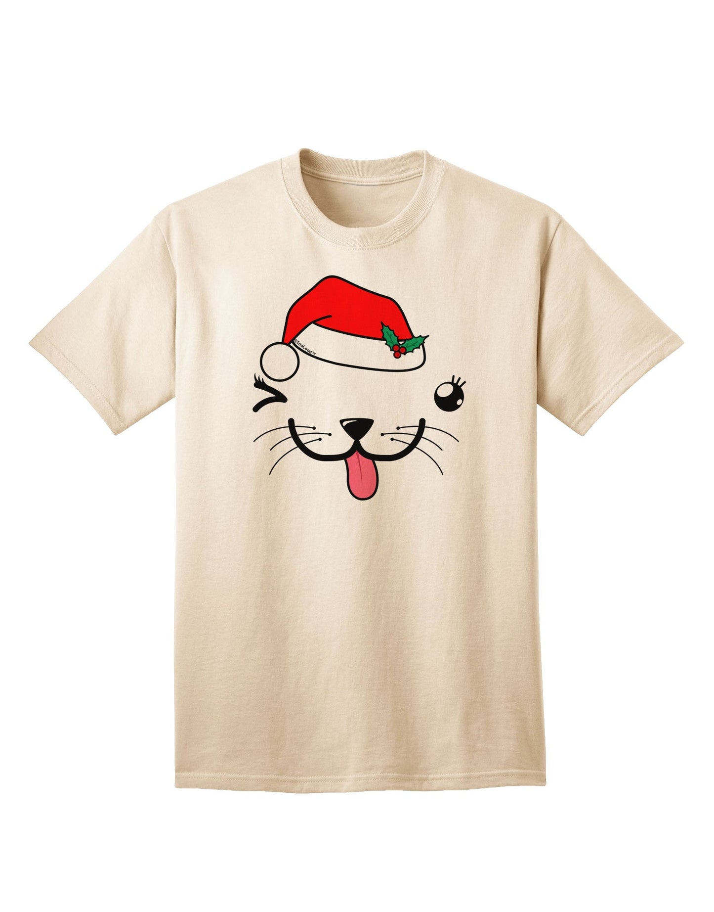 Kyu-T Face Puppina Santa Girl Dog Adult T-Shirt: A Festive Fashion Statement for Dog Lovers-Mens T-shirts-TooLoud-Natural-Small-Davson Sales
