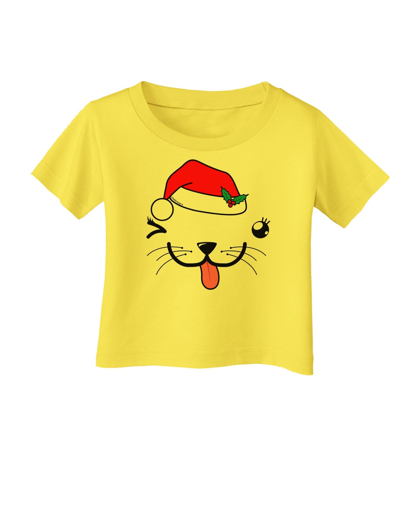Kyu-T Face Puppina Santa Girl Dog Infant T-Shirt-Infant T-Shirt-TooLoud-Yellow-06-Months-Davson Sales