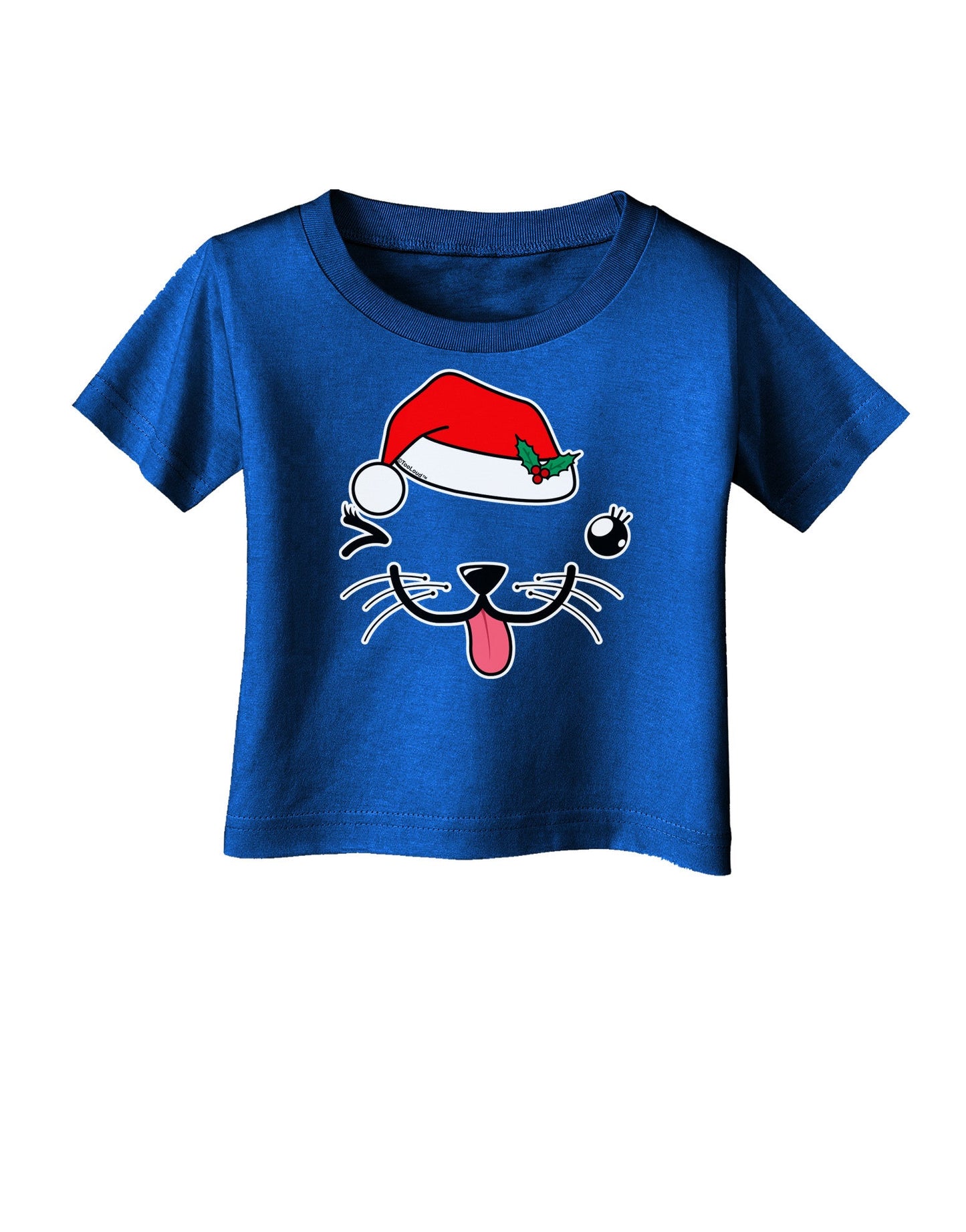 Kyu-T Face Puppina Santa Girl Dog Infant T-Shirt Dark-Infant T-Shirt-TooLoud-Royal-Blue-06-Months-Davson Sales