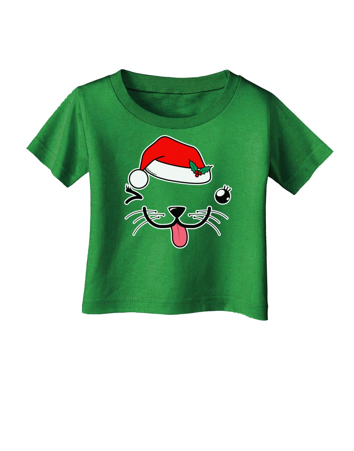 Kyu-T Face Puppina Santa Girl Dog Infant T-Shirt Dark-Infant T-Shirt-TooLoud-Clover-Green-06-Months-Davson Sales