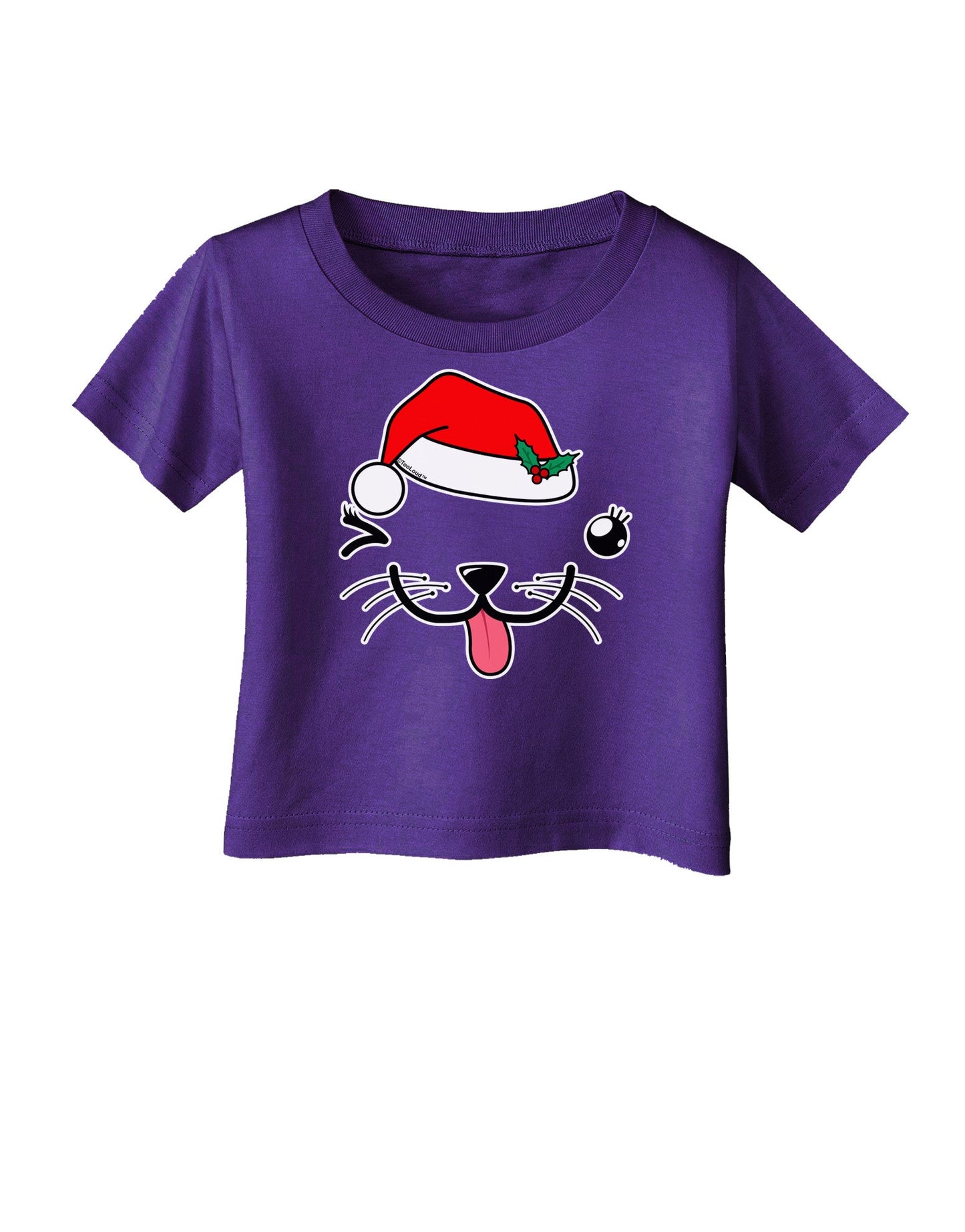 Kyu-T Face Puppina Santa Girl Dog Infant T-Shirt Dark-Infant T-Shirt-TooLoud-Purple-06-Months-Davson Sales