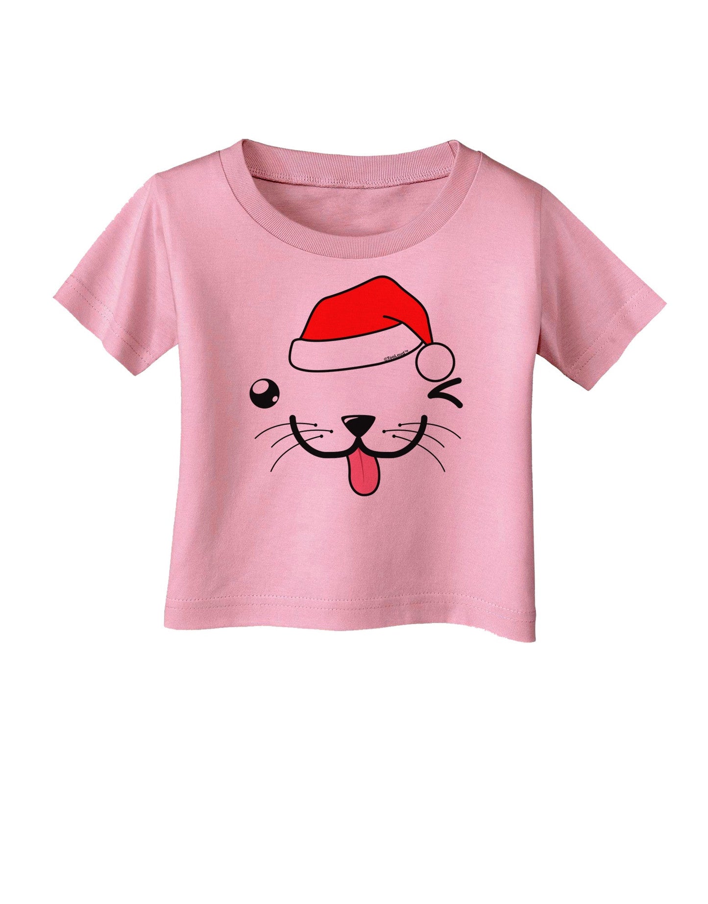 Kyu-T Face Puppino Santa Boy Dog Infant T-Shirt-Infant T-Shirt-TooLoud-Candy-Pink-06-Months-Davson Sales