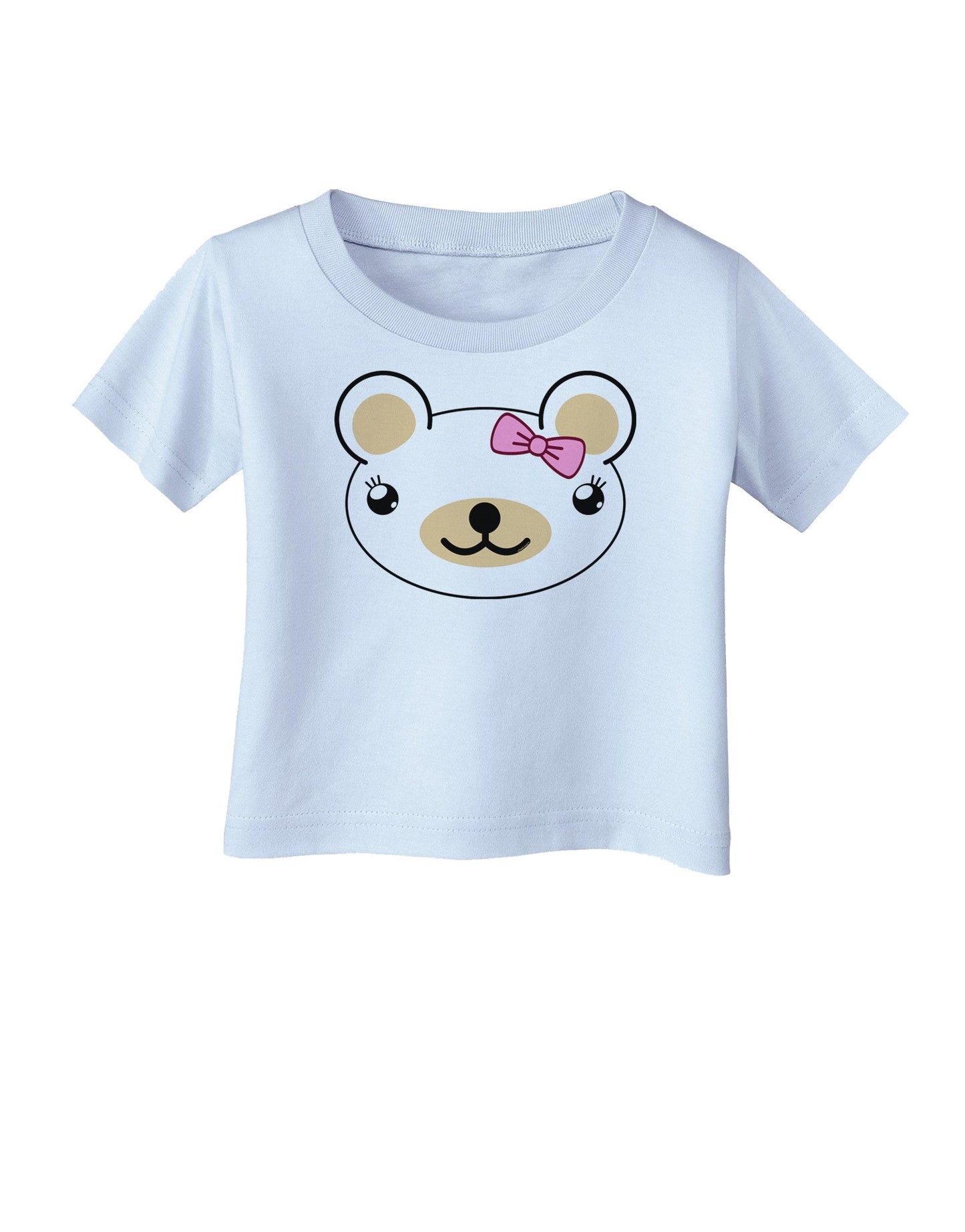 Kyu-T Head - Day Beartholomea Girl Teddy Bear Infant T-Shirt-Infant T-Shirt-TooLoud-Light-Blue-06-Months-Davson Sales