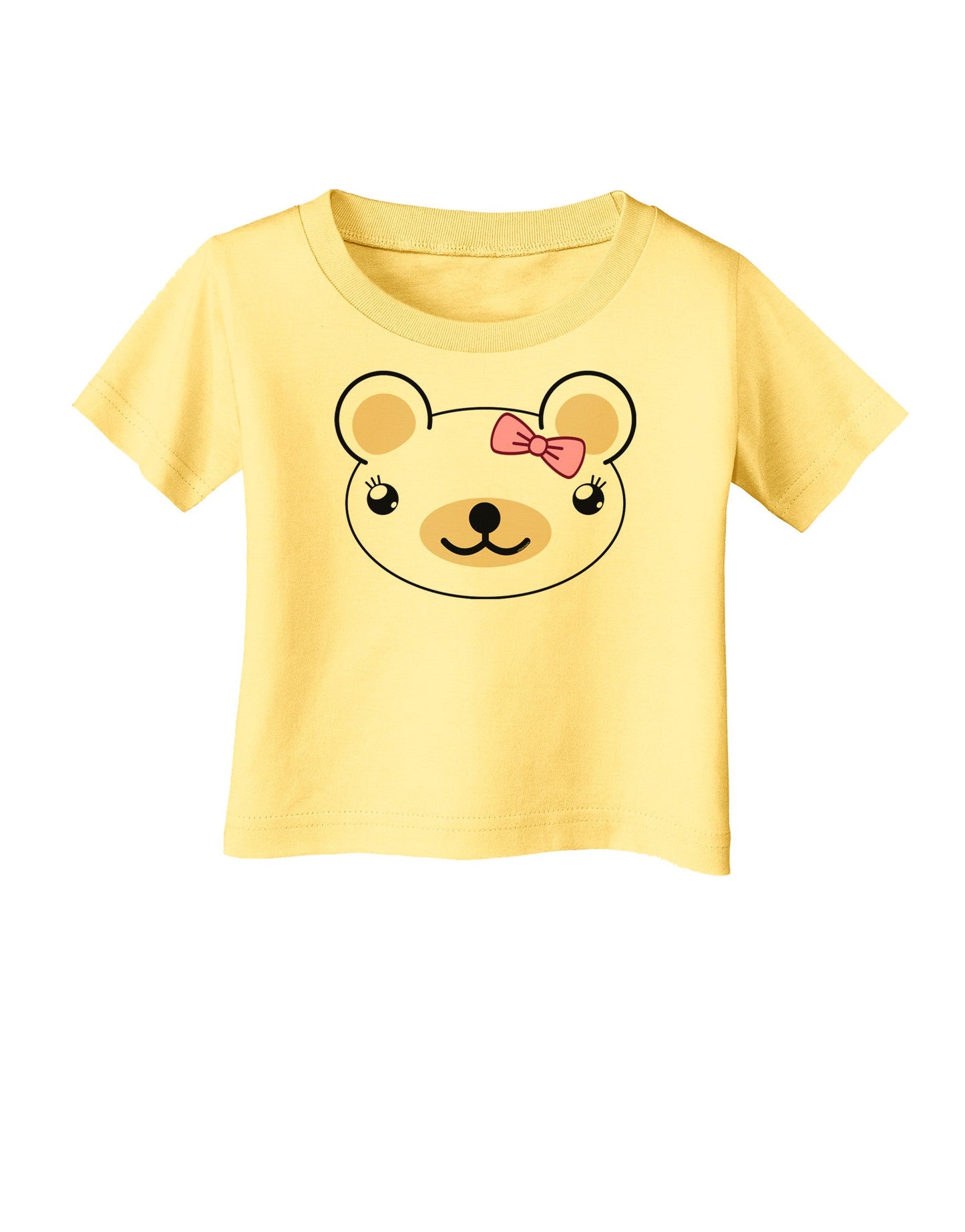 Kyu-T Head - Day Beartholomea Girl Teddy Bear Infant T-Shirt-Infant T-Shirt-TooLoud-Daffodil-Yellow-06-Months-Davson Sales
