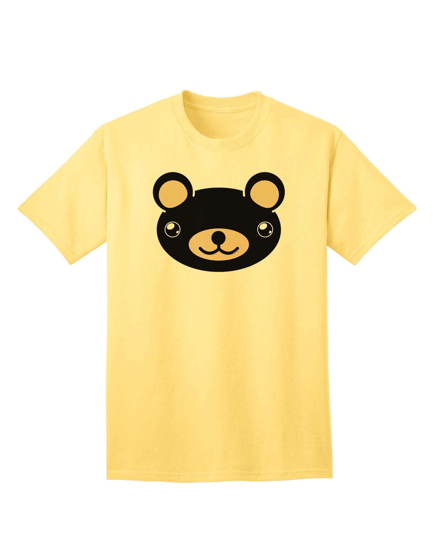Kyu-T Head - Night Beartholomew: Premium Adult Teddy Bear T-Shirt Collection-Mens T-shirts-TooLoud-Yellow-Small-Davson Sales