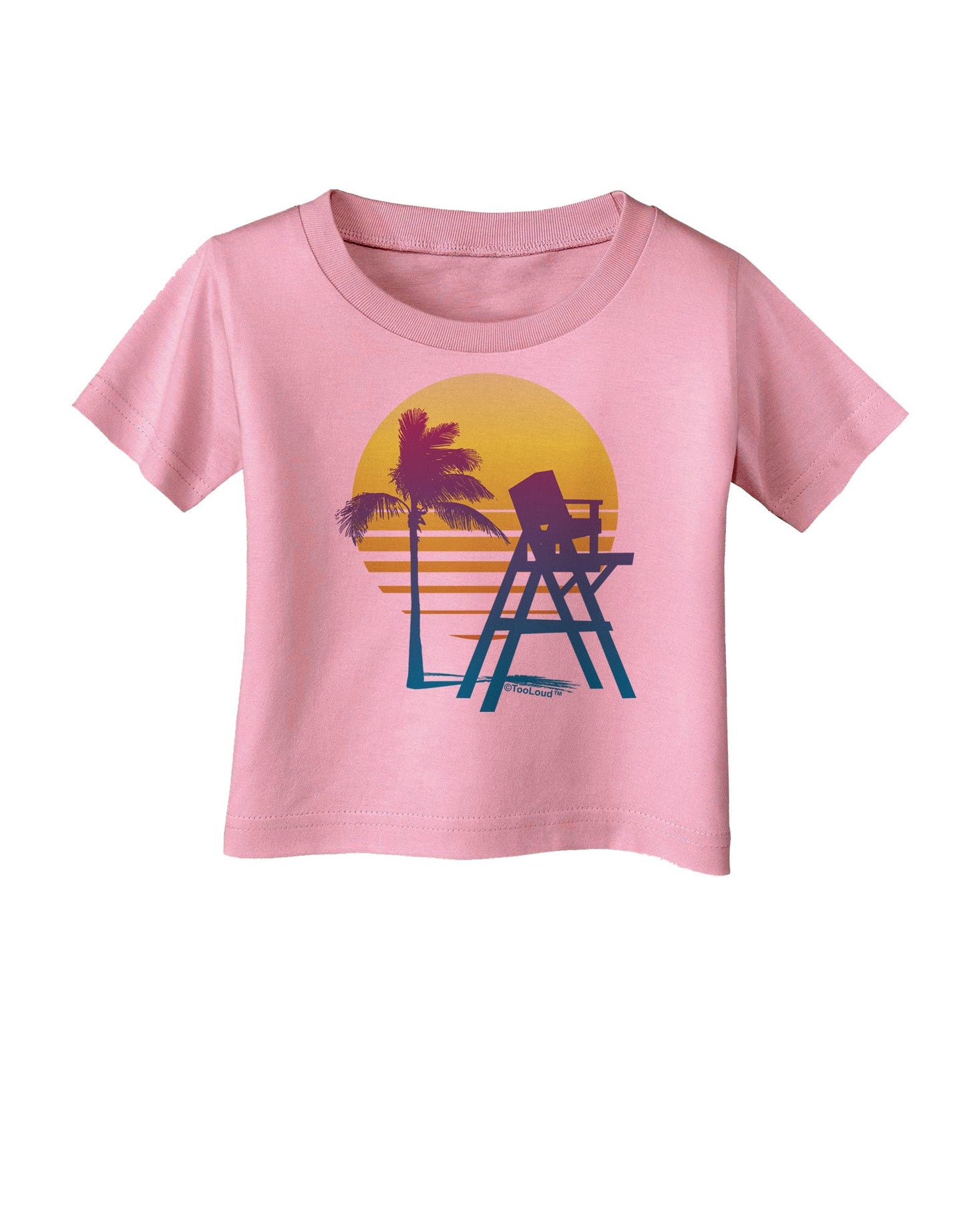 LA Beach Silhouette Letters Infant T-Shirt-Infant T-Shirt-TooLoud-Candy-Pink-06-Months-Davson Sales