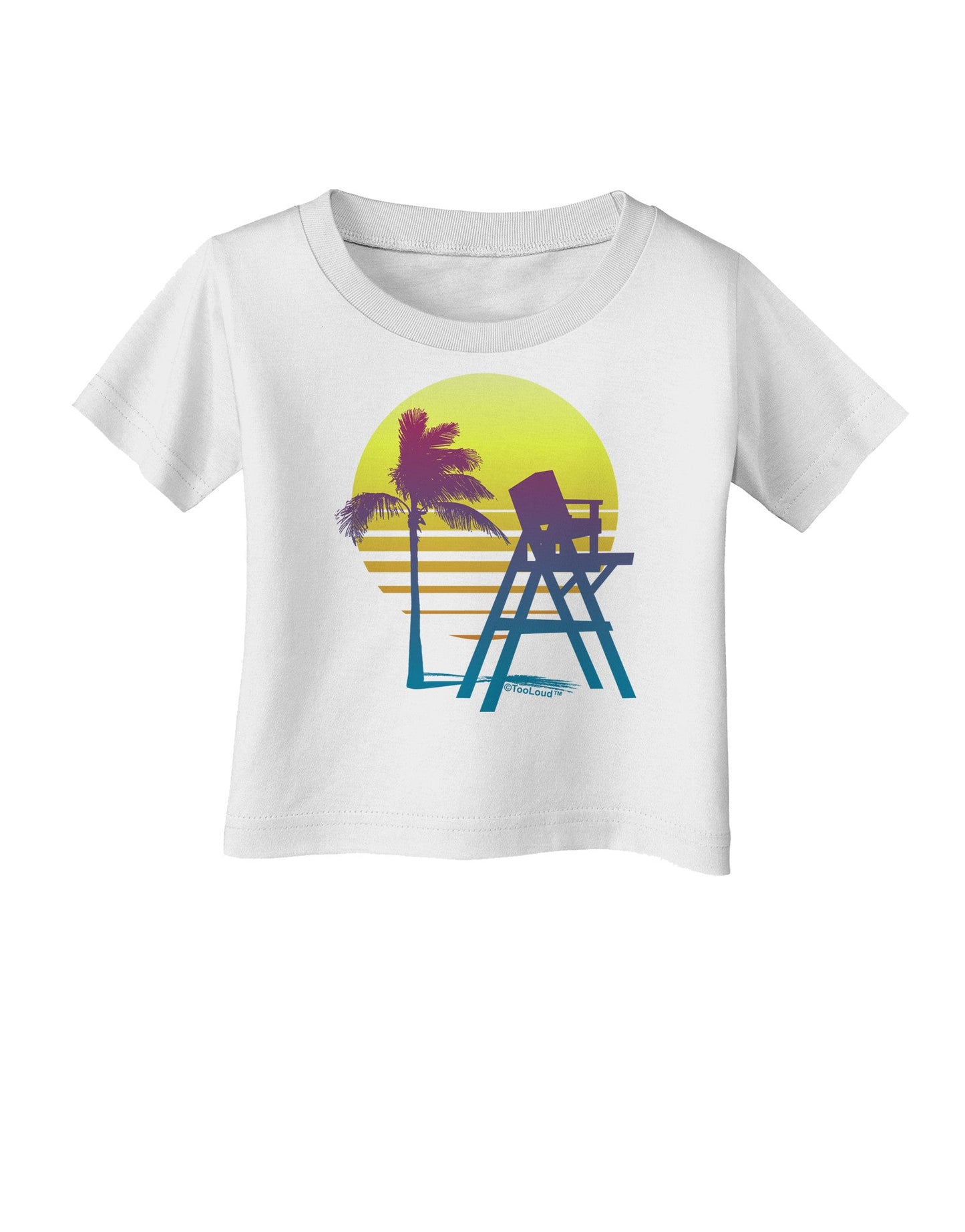 LA Beach Silhouette Letters Infant T-Shirt-Infant T-Shirt-TooLoud-White-06-Months-Davson Sales