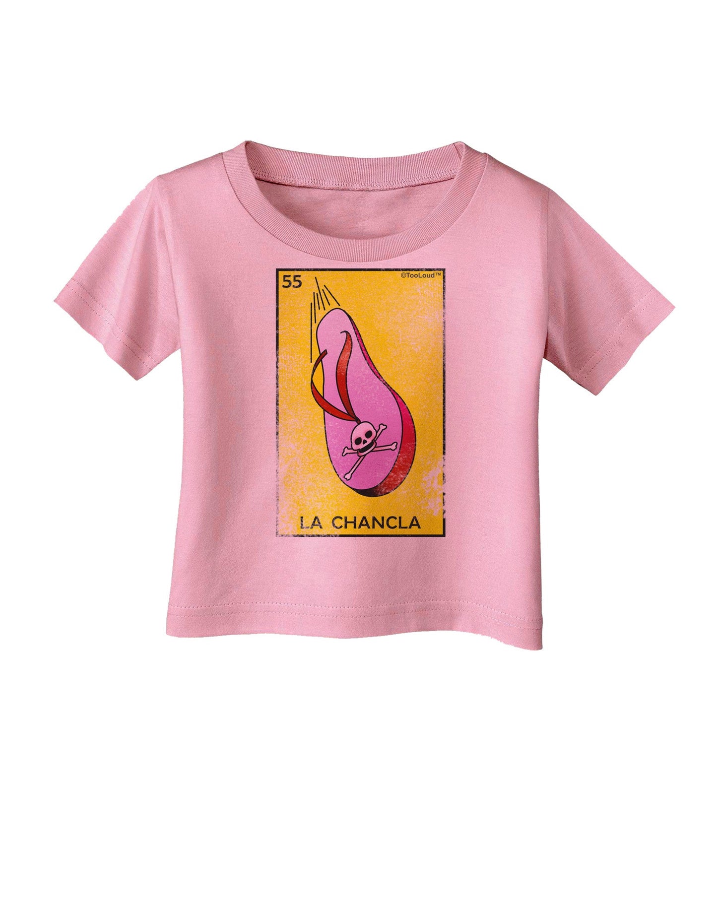 La Chancla Loteria Distressed Infant T-Shirt-Infant T-Shirt-TooLoud-Candy-Pink-06-Months-Davson Sales