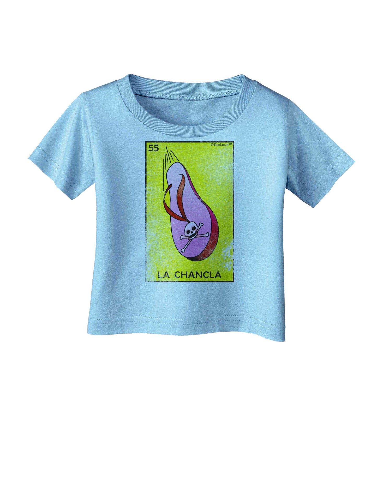 La Chancla Loteria Distressed Infant T-Shirt-Infant T-Shirt-TooLoud-Aquatic-Blue-06-Months-Davson Sales