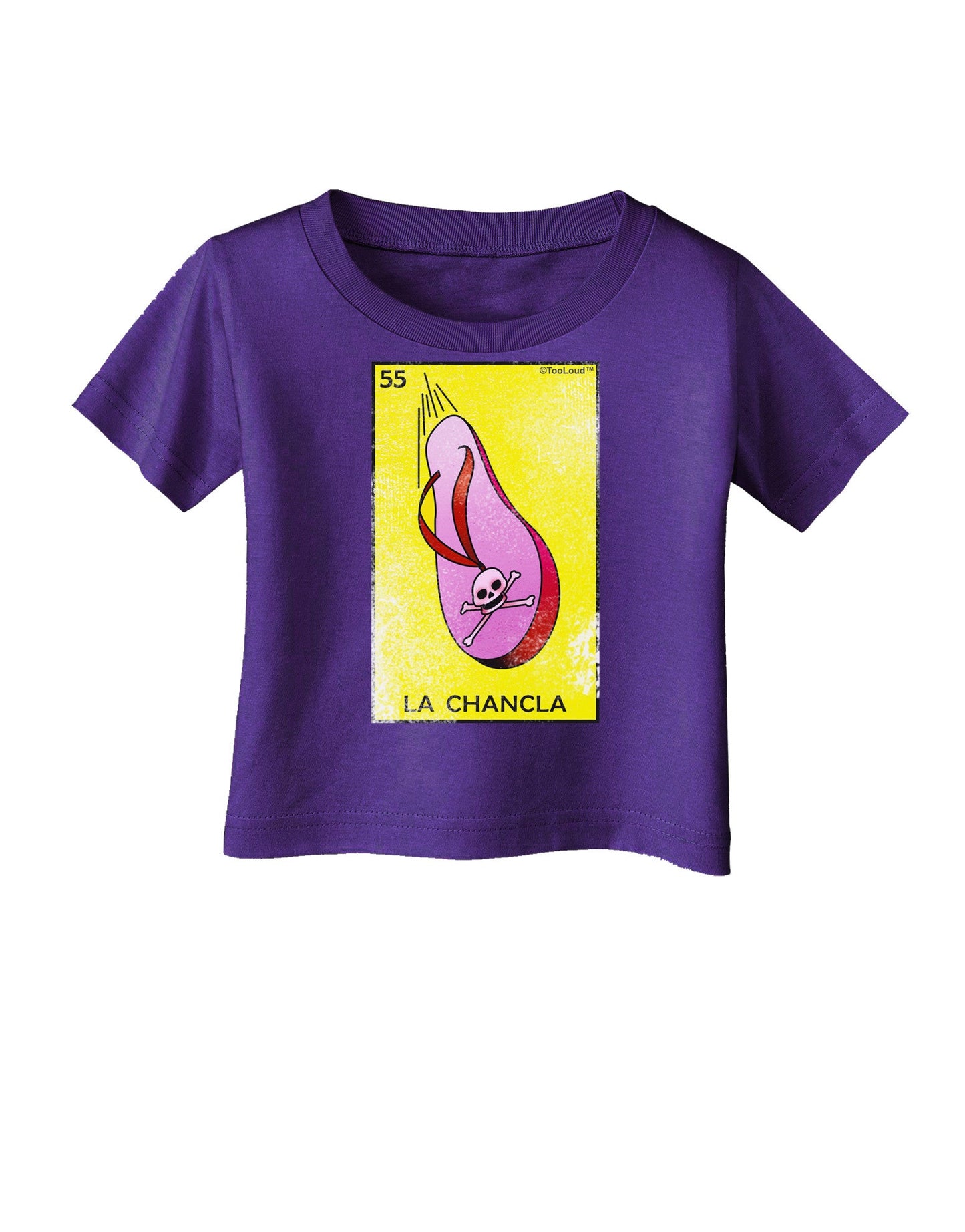 La Chancla Loteria Distressed Infant T-Shirt Dark by-Infant T-Shirt-TooLoud-Purple-06-Months-Davson Sales