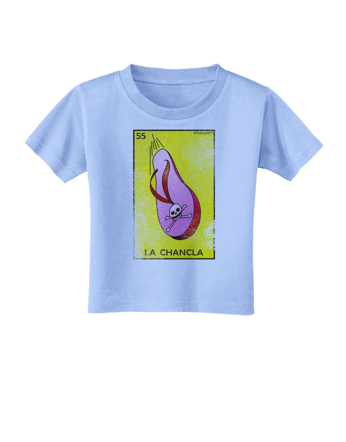 La Chancla Loteria Distressed Toddler T-Shirt-Toddler T-Shirt-TooLoud-Aquatic-Blue-2T-Davson Sales