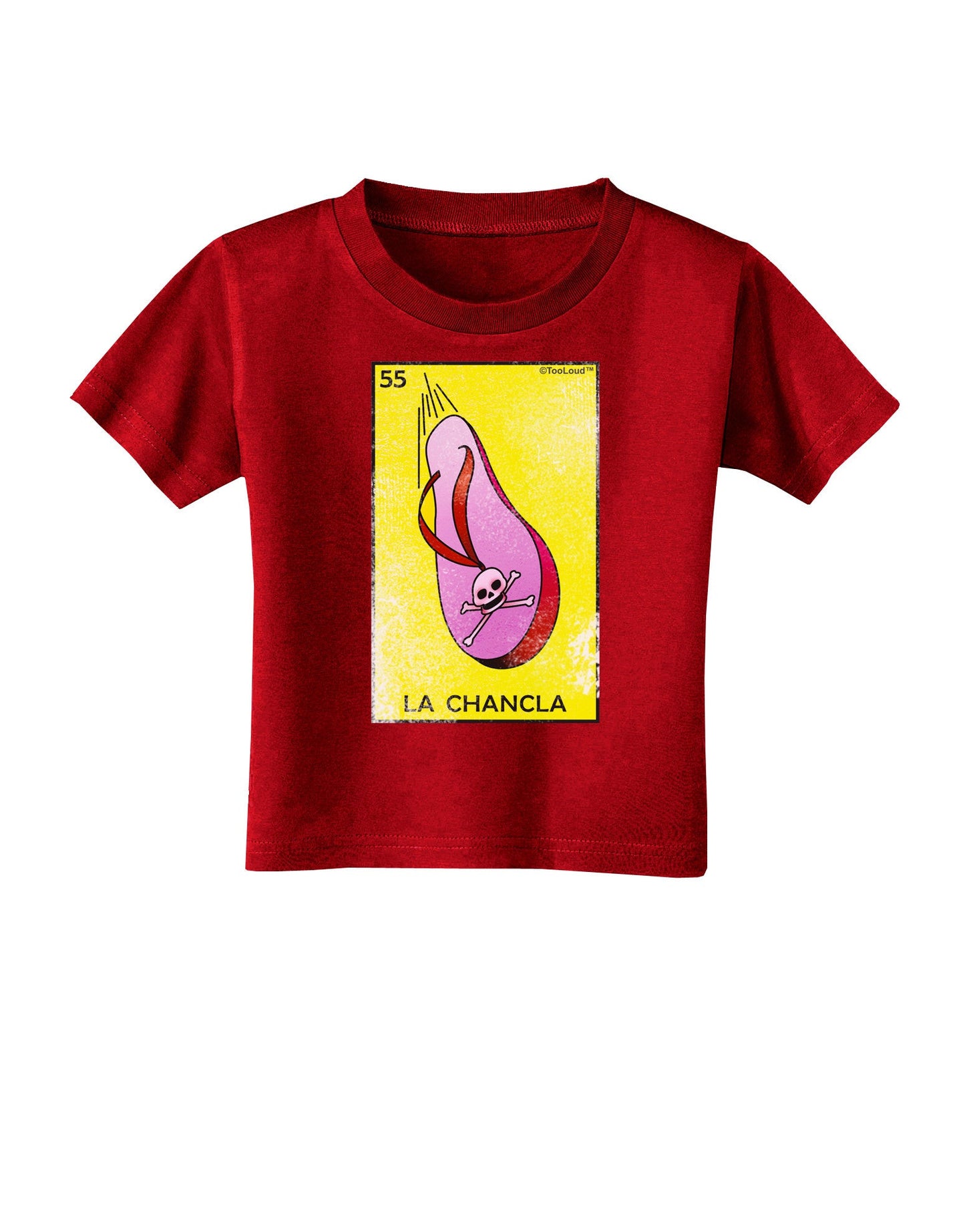 La Chancla Loteria Distressed Toddler T-Shirt Dark by-Toddler T-Shirt-TooLoud-Red-2T-Davson Sales