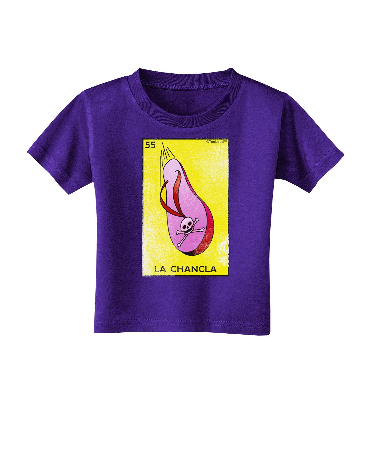La Chancla Loteria Distressed Toddler T-Shirt Dark by-Toddler T-Shirt-TooLoud-Purple-2T-Davson Sales