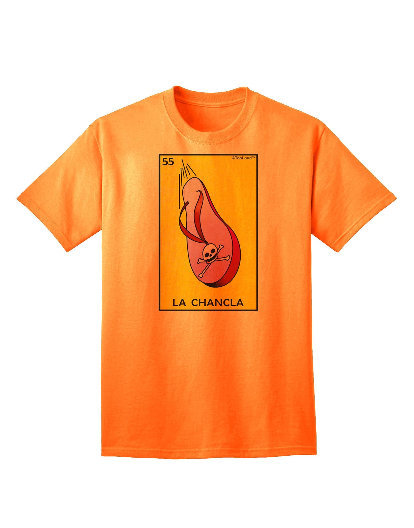 La Chancla Loteria Solid Adult T-Shirt-Mens T-Shirt-TooLoud-Neon-Orange-Small-Davson Sales