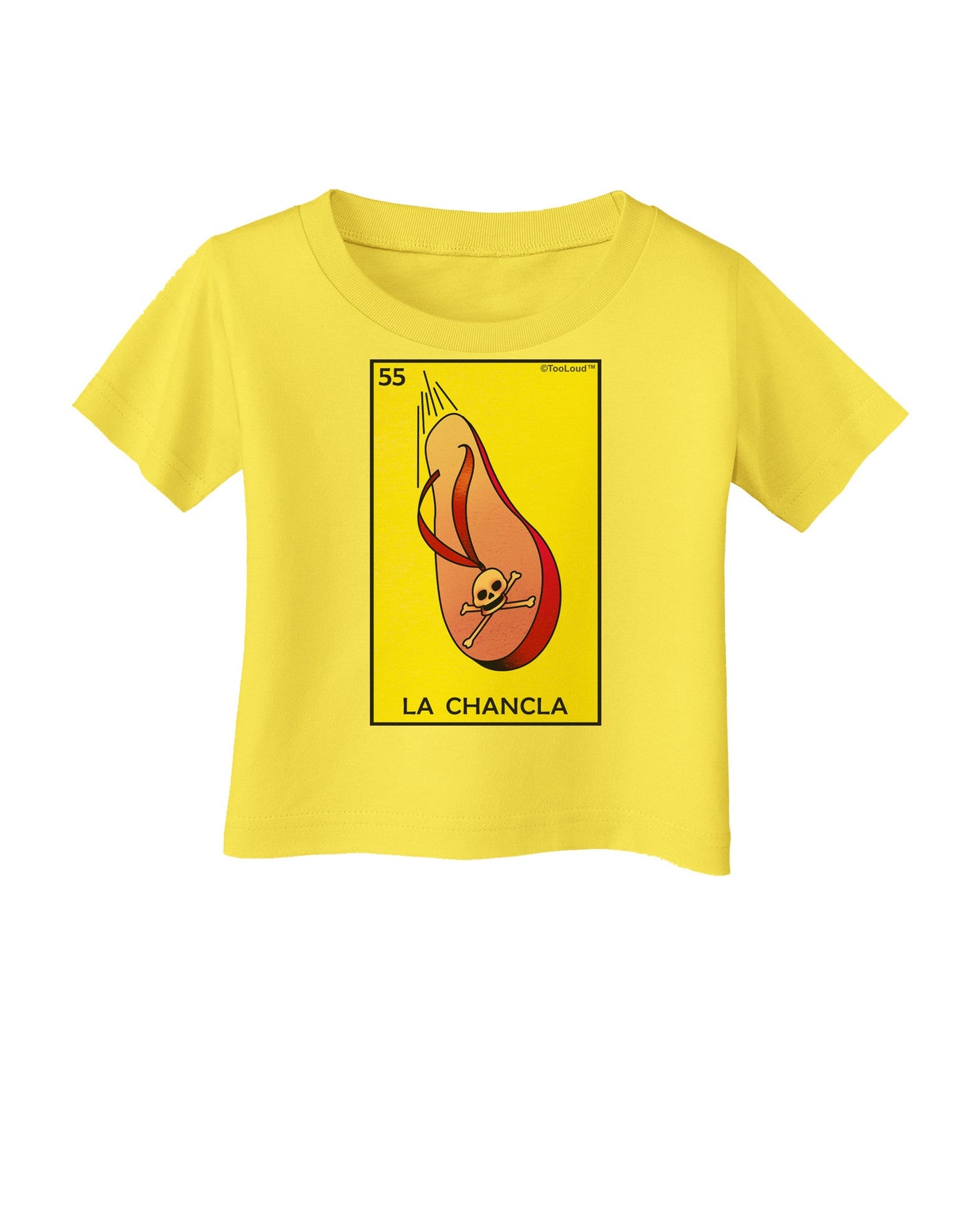 La Chancla Loteria Solid Infant T-Shirt-Infant T-Shirt-TooLoud-Yellow-06-Months-Davson Sales